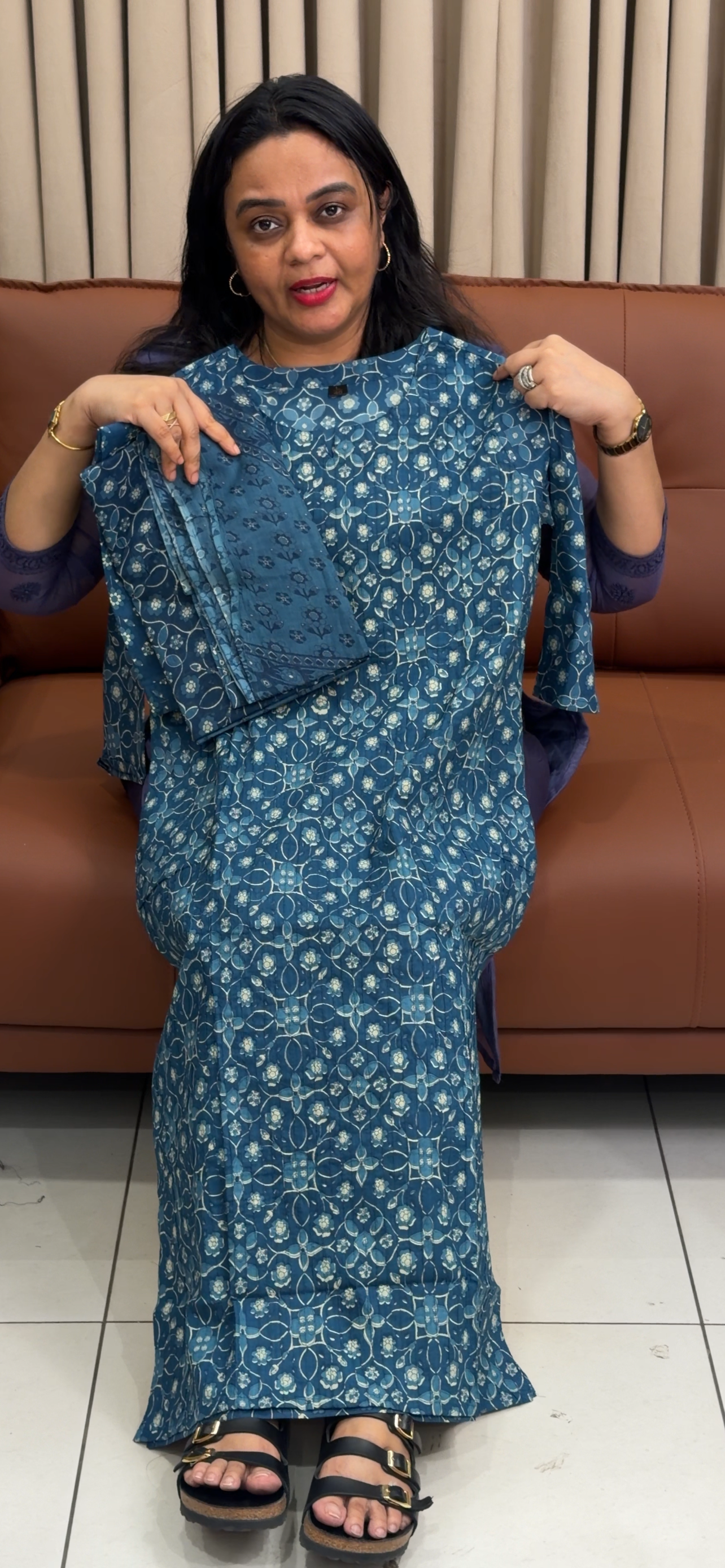 COTTON TOP, BOTTOM AND DUPATTA - IHA 34888