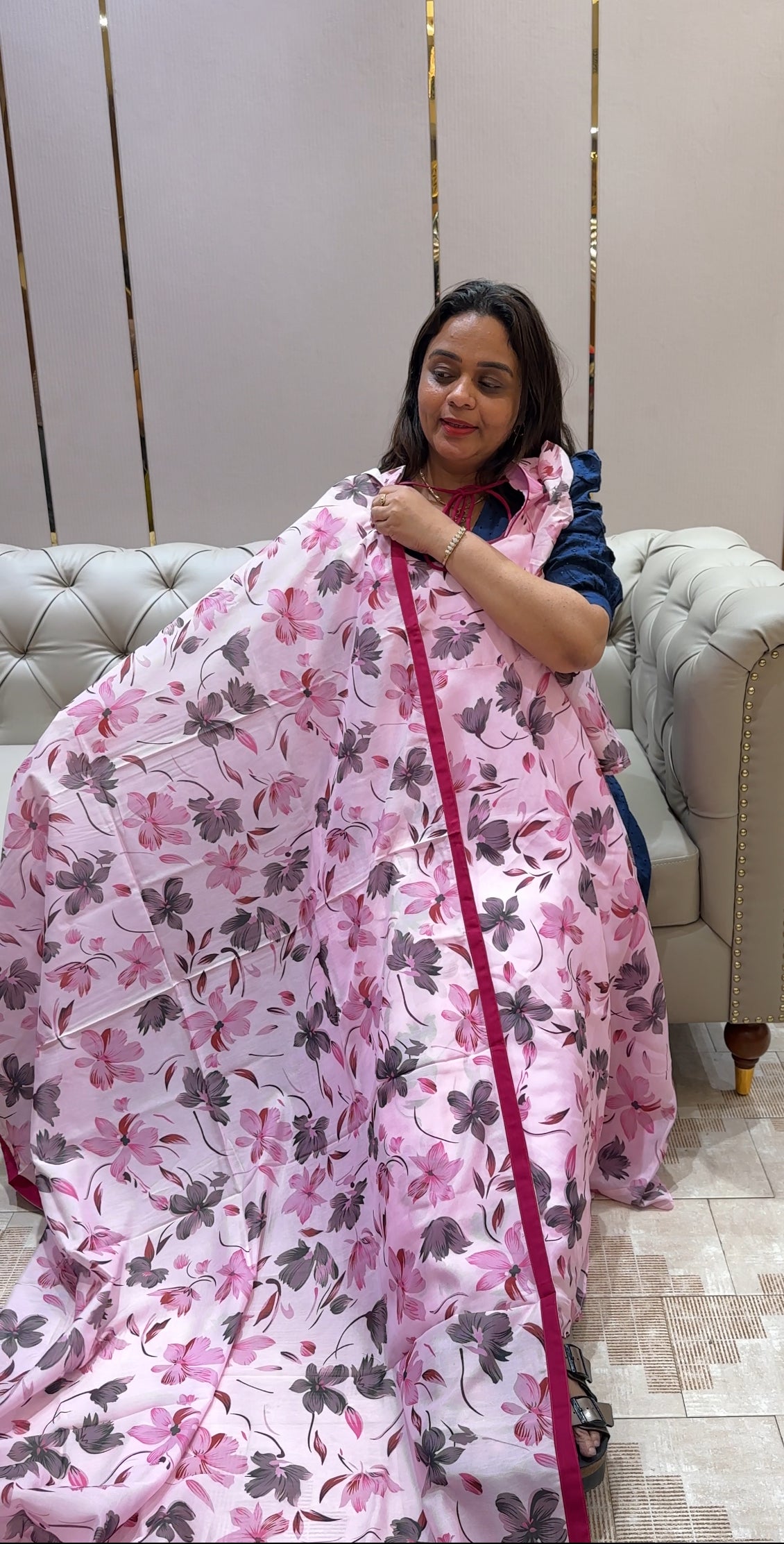 FLORAL PRINTED TOPS AND DUPATTA  - IHA 22946