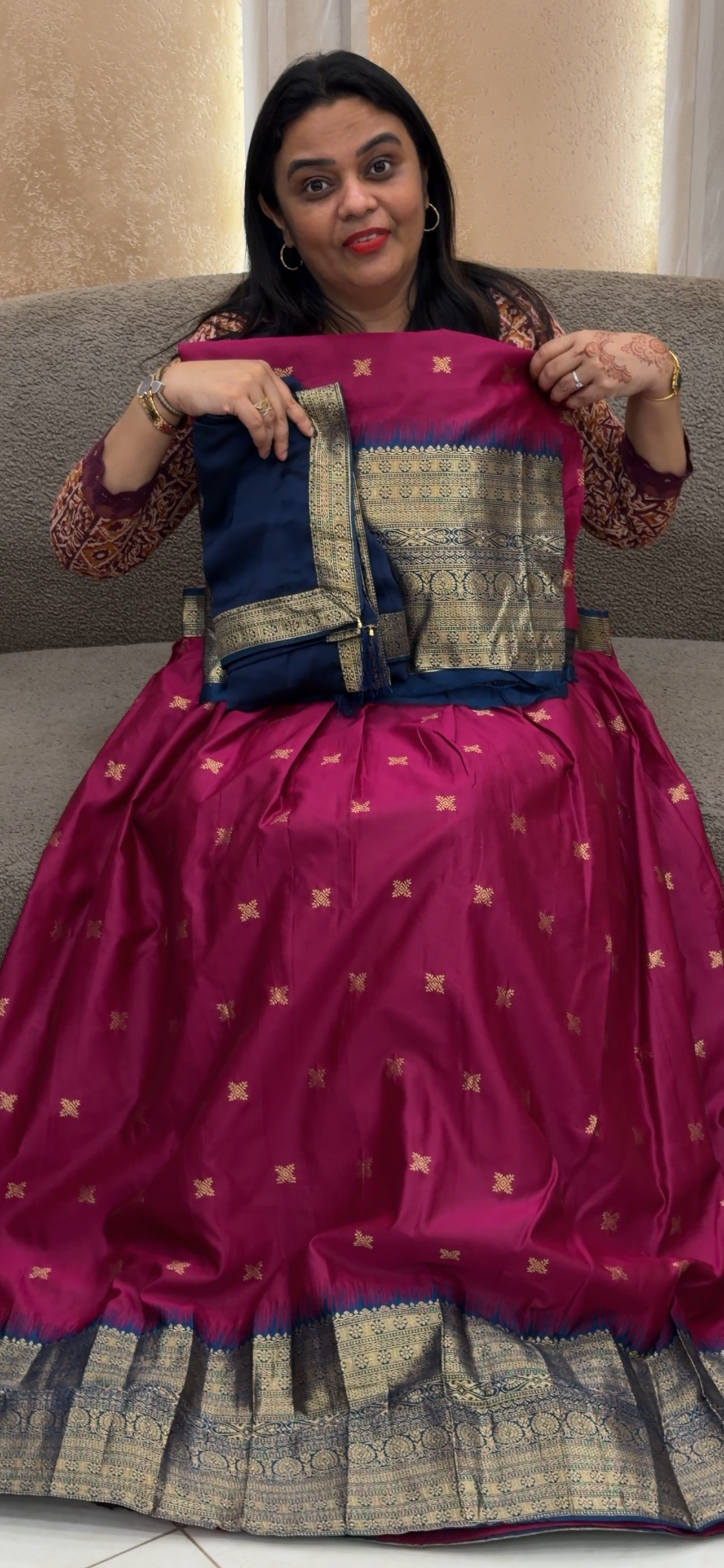 SEMI STITCHED DHAVANI SETS - IHA 33062