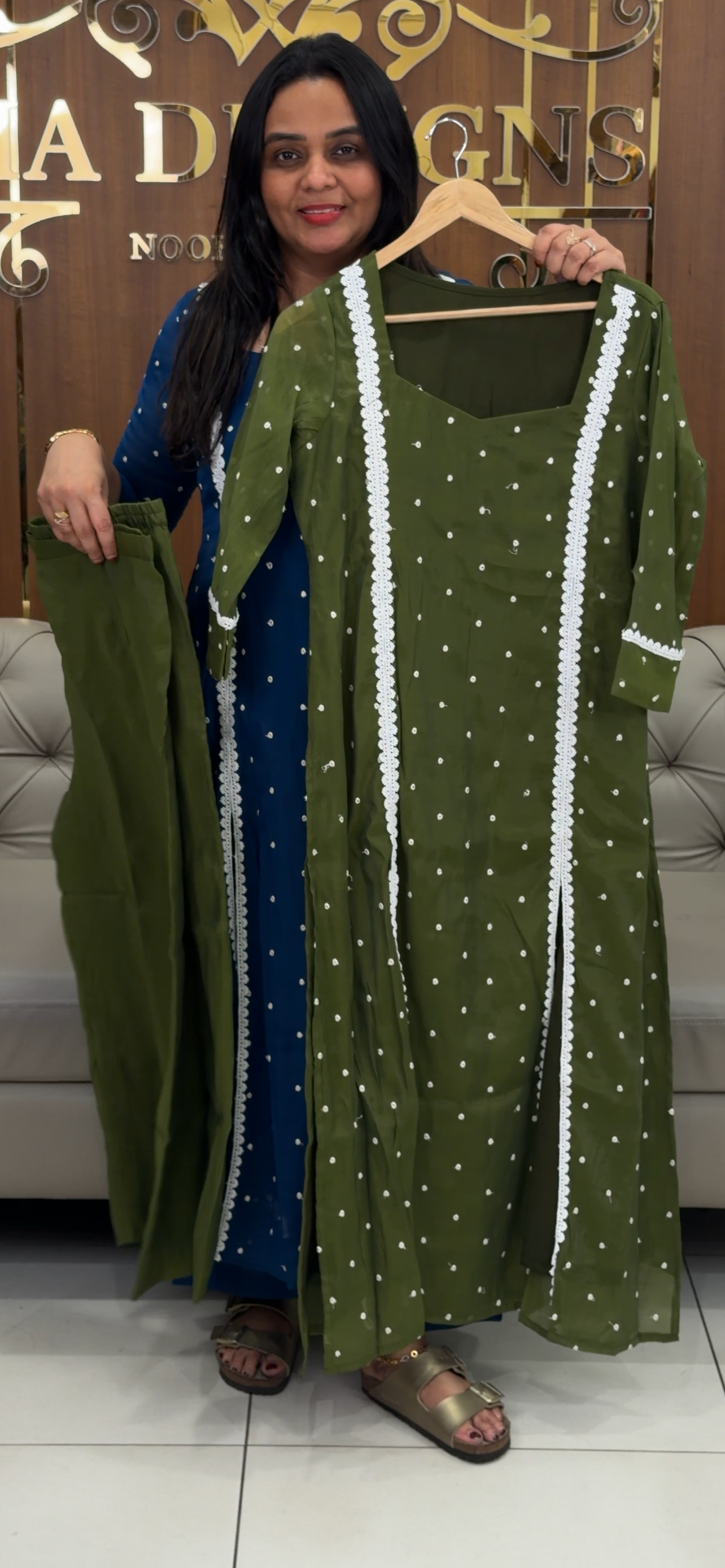 IHA'S IN-HOUSE MUL CHANDERI CO-ORDS SETS - IHA 33177