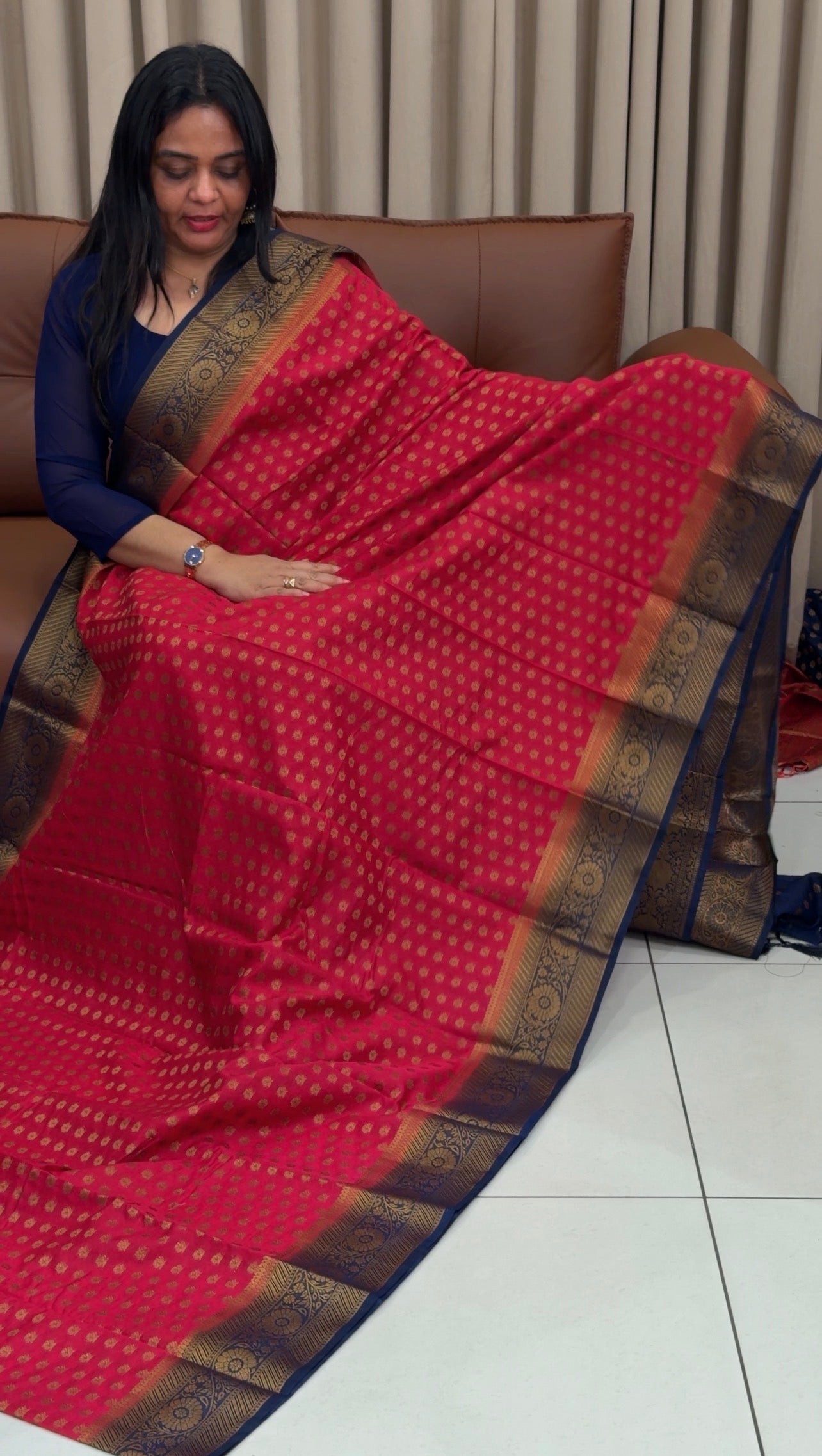 SEMI BANARASI SAREES - IHA 33629