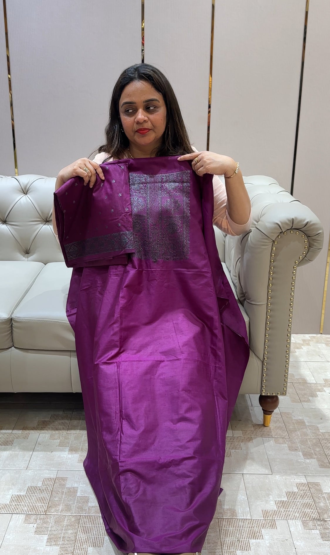 TUSSUR BANARASI UNSTITCHED SALWAR SUITS - IHA 21438