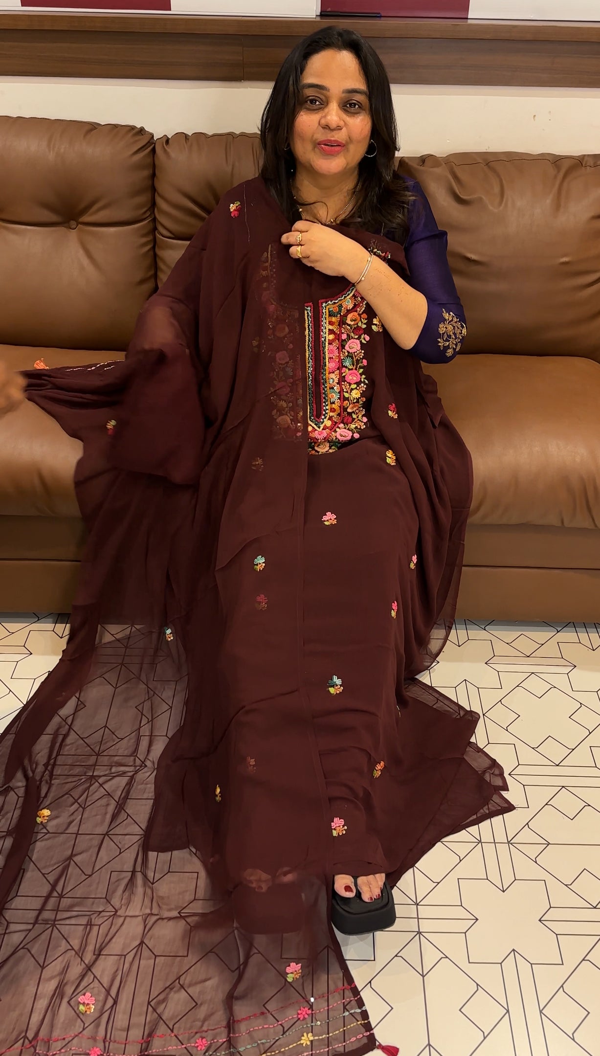 VISCOSE GEORGETTE UNSTITCHED SALWAR SUITS - IHA 27803