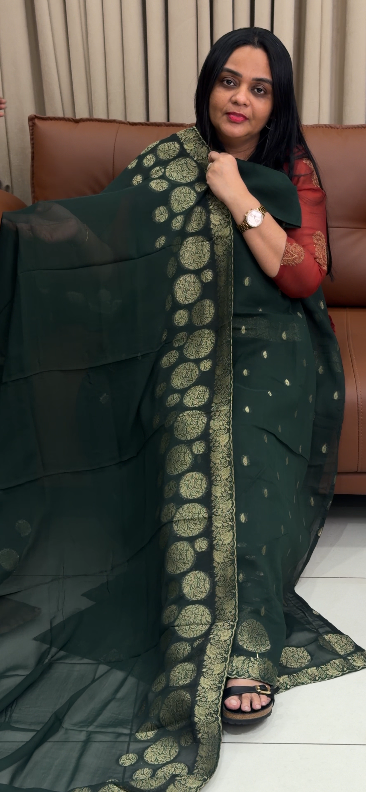 VISCOSE ORGANZA UNSTITCHED SALWAR SUITS - IHA 34711