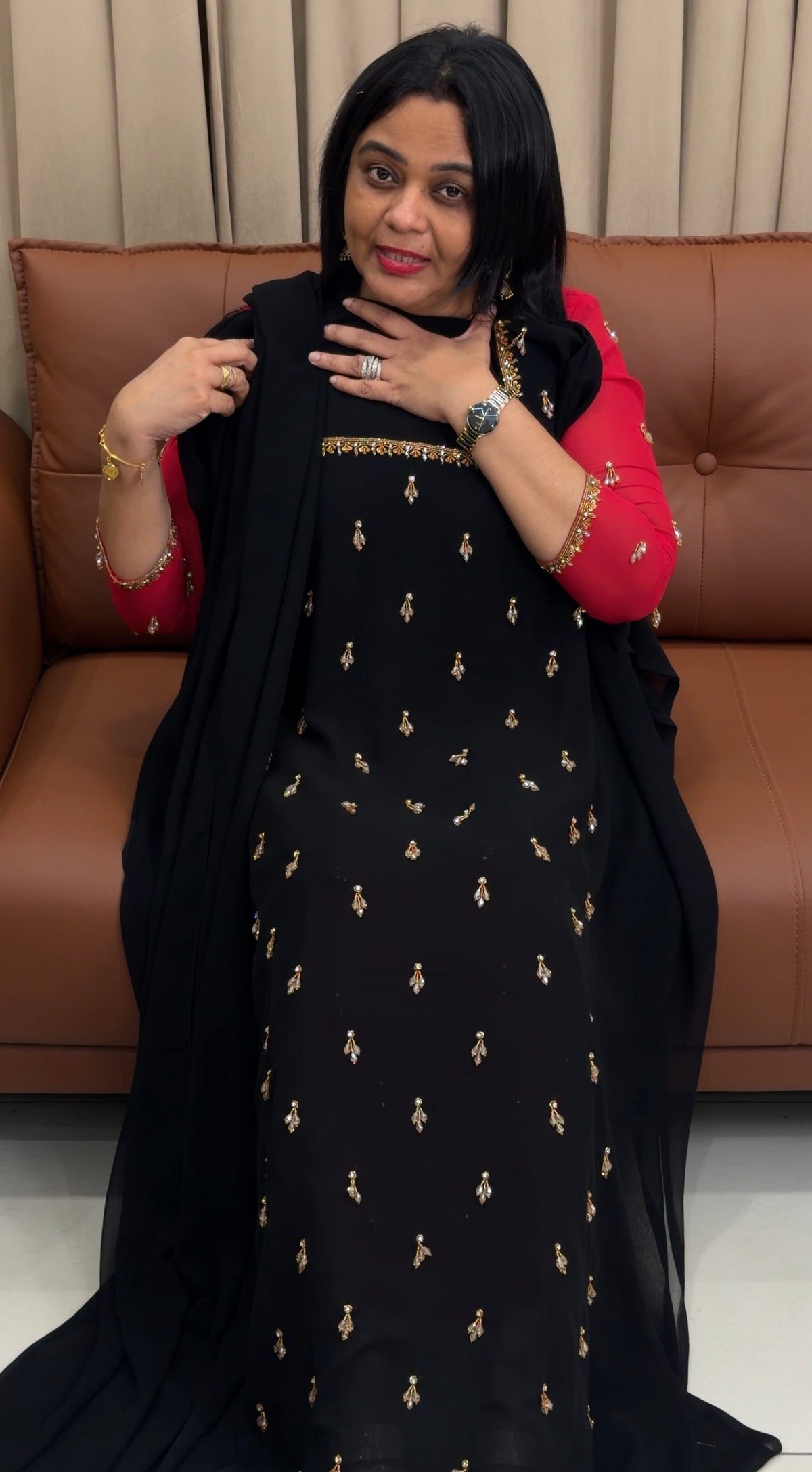 FORWARD FAUX GEORGETTE UNSTITCHED SALWAR SUITS - IHA 35718