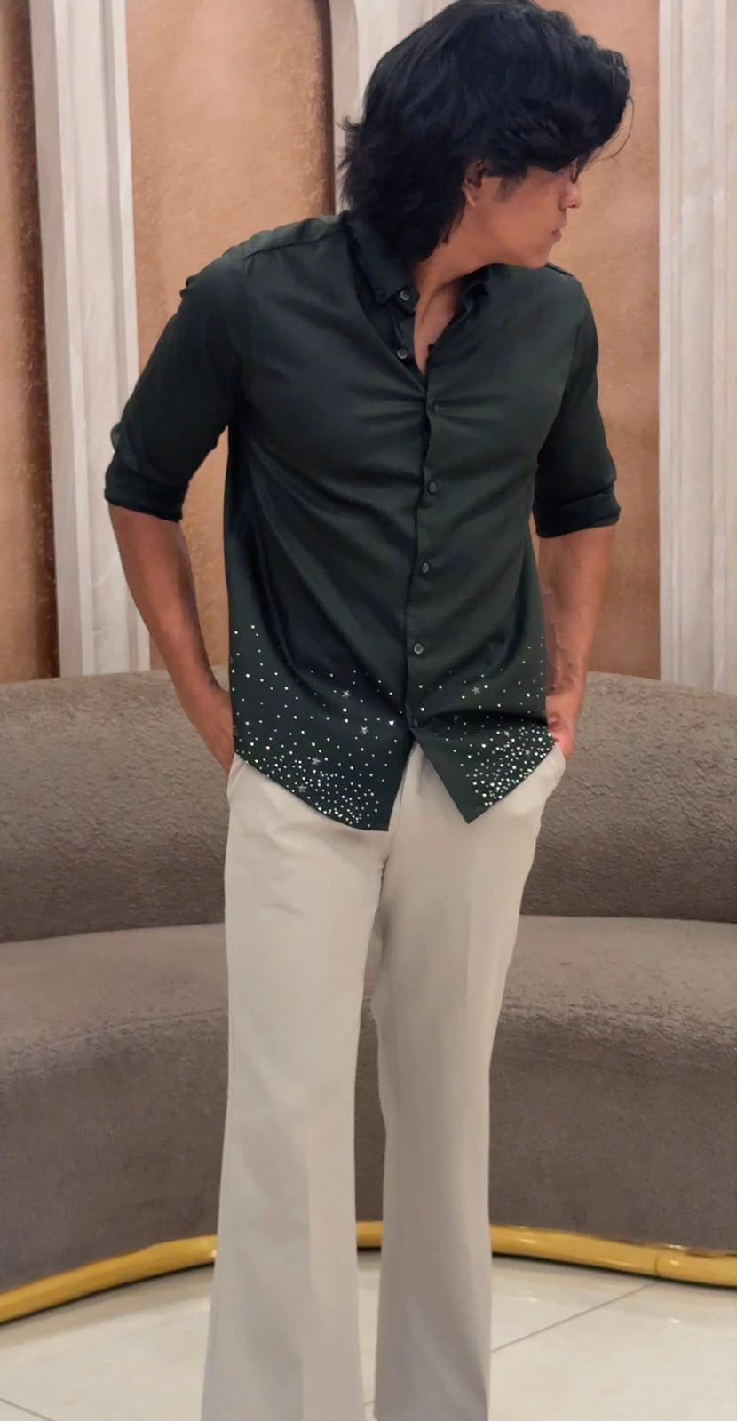 MEN'S PARTY WEAR  SHIRT - IHA 33782
