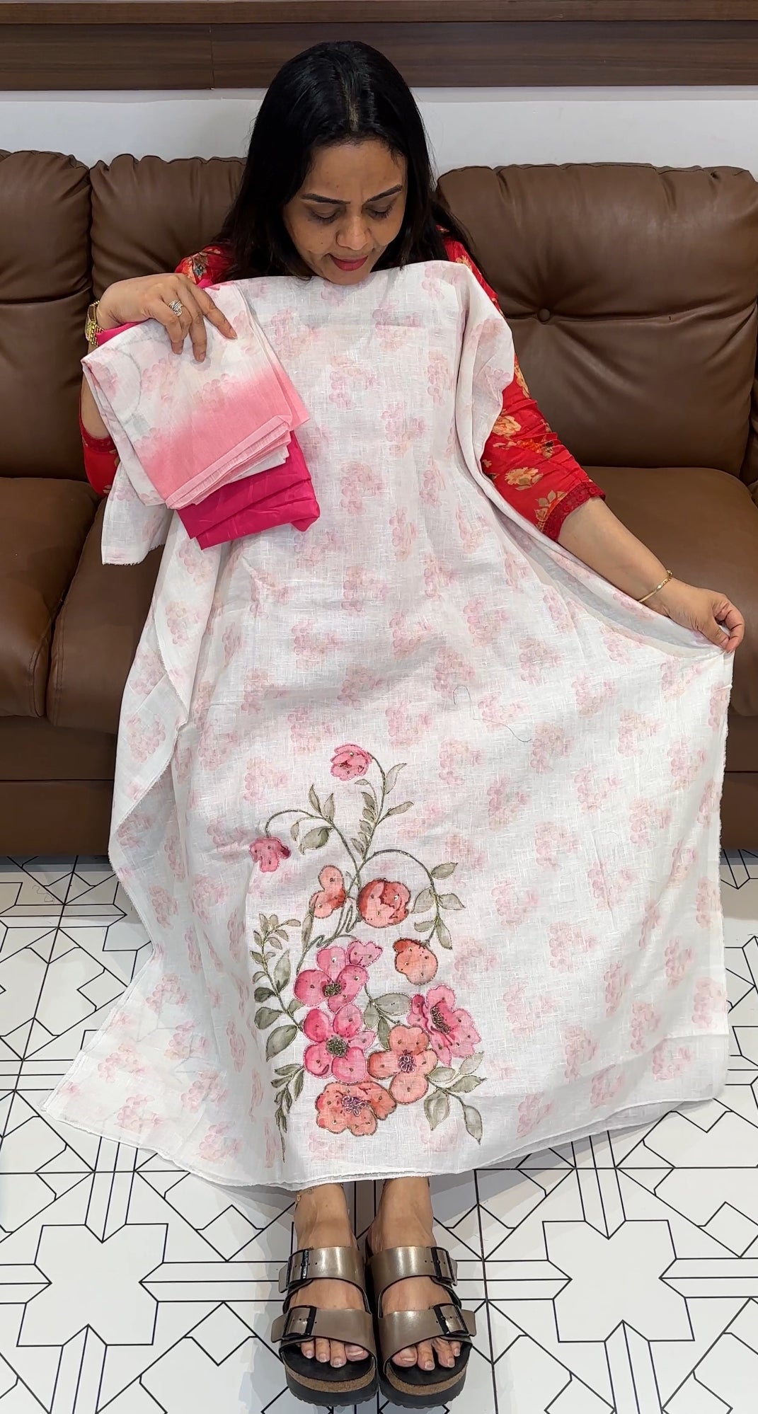 DIGITAL PRINTED LINEN SALWAR SUITS - IHA 22980