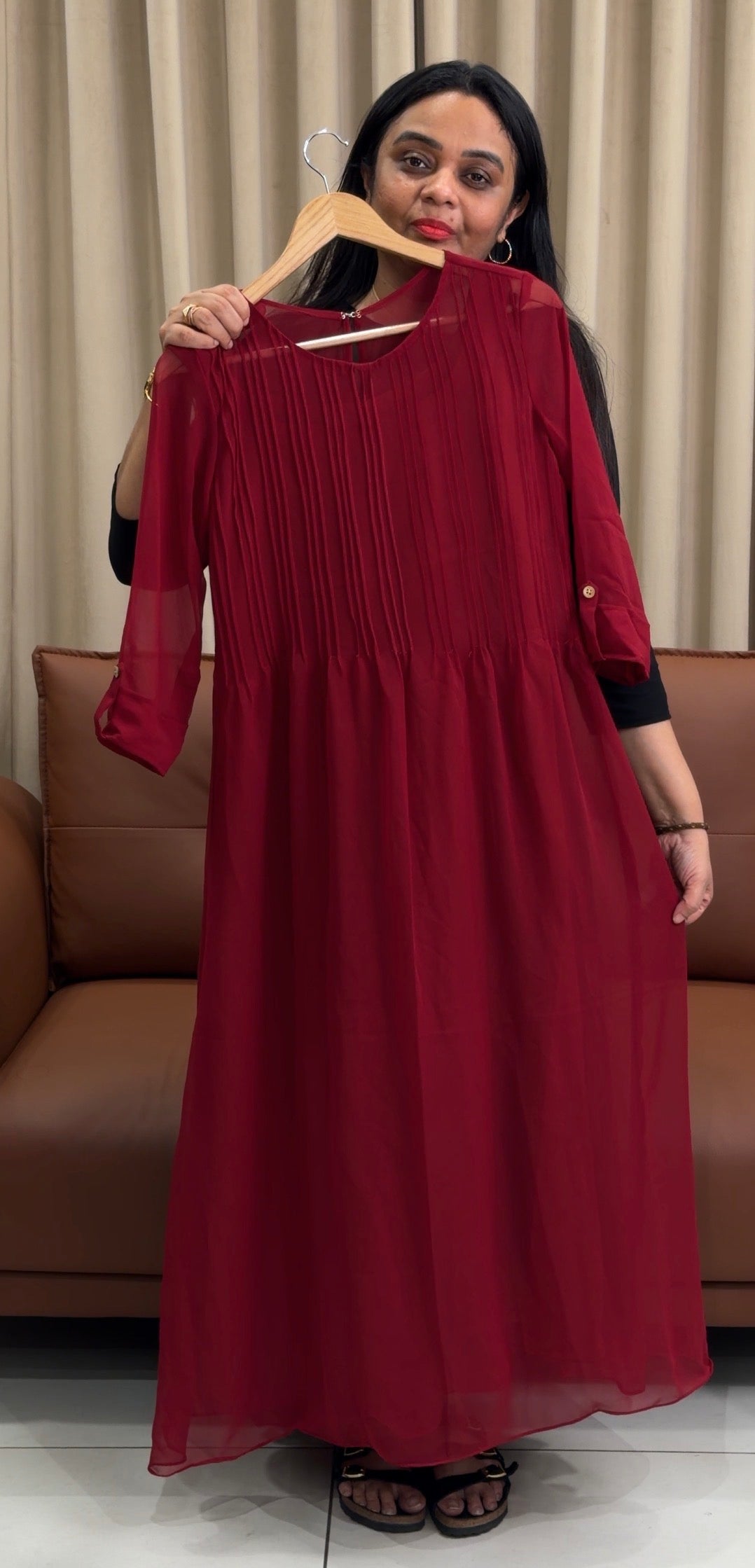 IHA'S IN-HOUSE GEORGETTE FROCKS - IHA 35214