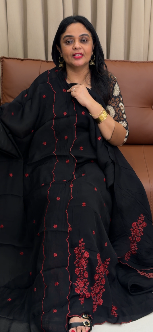 MUL CHANDERI UNSTITCHED SALWAR SUITS - IHA 34134