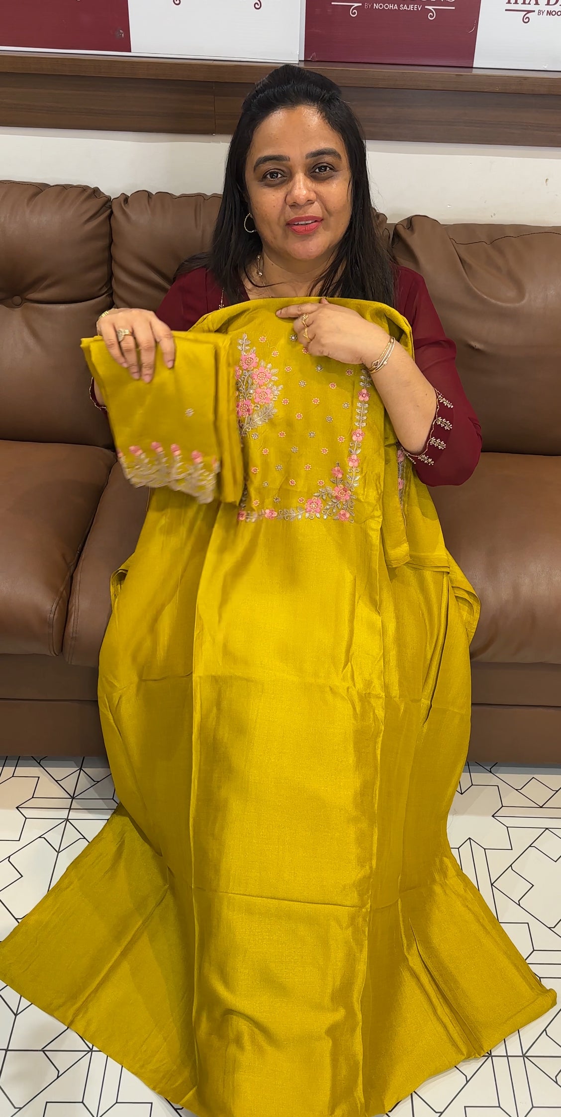 SEMI RAW SILK  UNSTITCHED SALWAR SUITS - IHA 28039