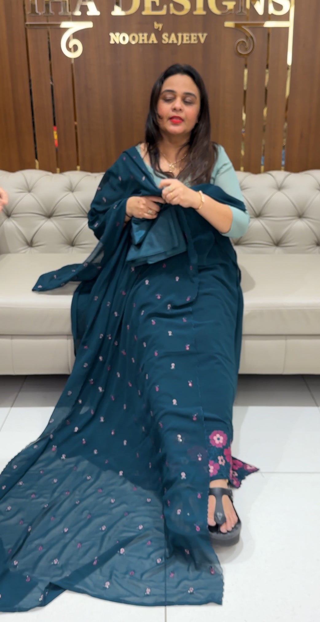 FAUX GEORGETTE UNSTITCHED SALWAR SUITS - IHA 24987