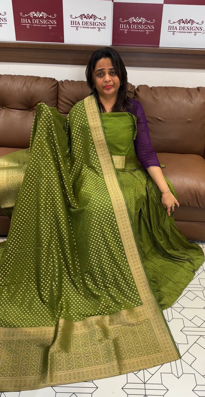 SEMI STITCHED DHAVANI SETS - IHA 25432