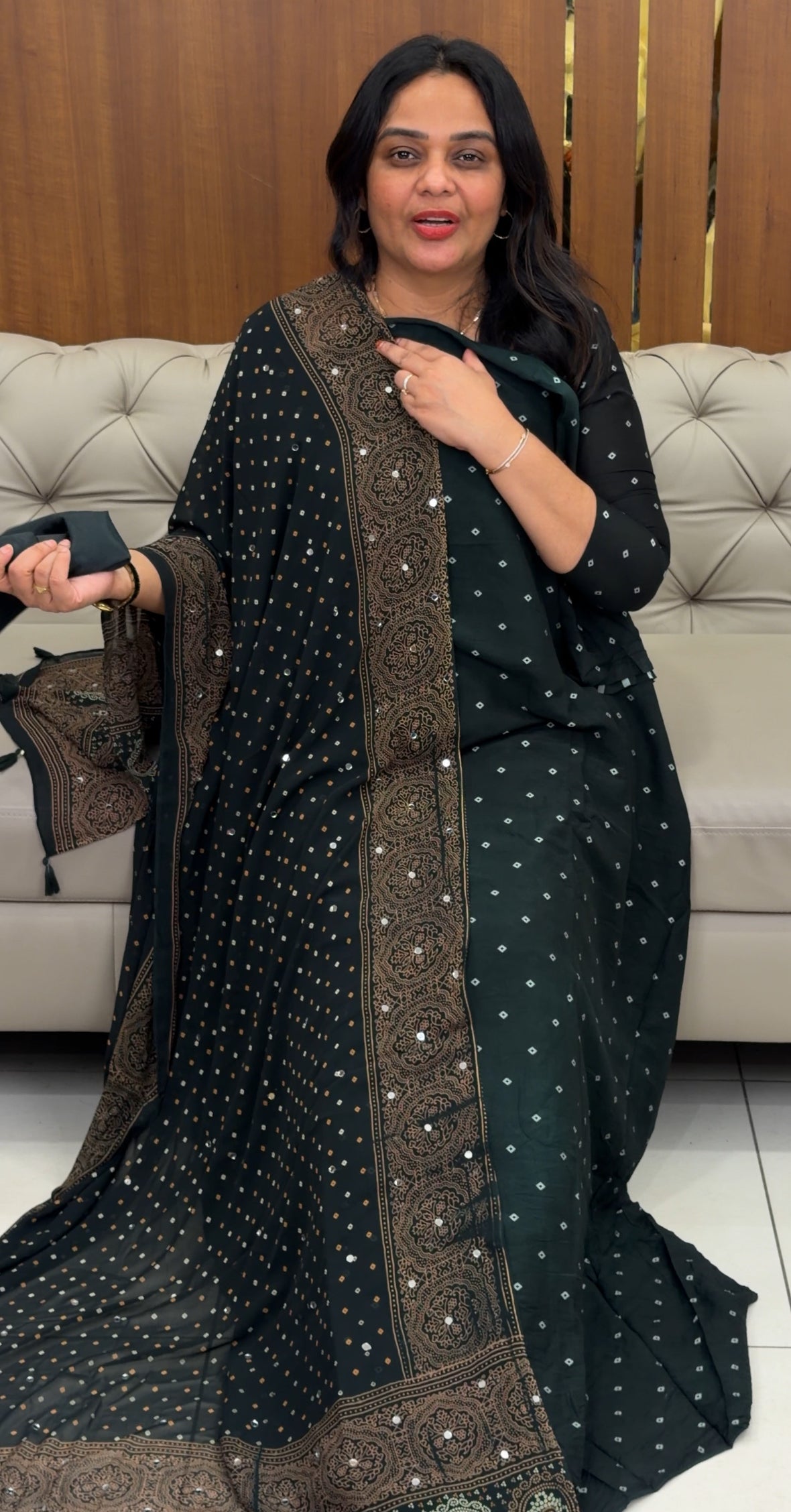 BANDHEJ PRINTED UNSTITCHED SALWAR SUITS - IHA 32247