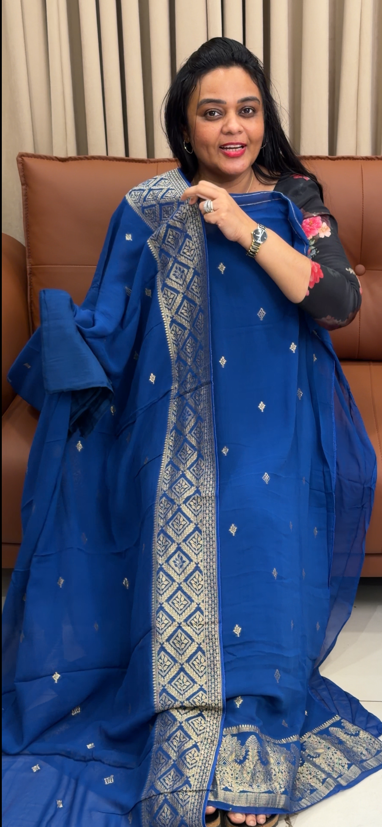 VISCOSE GEORGETTE UNSTITCHED SALWAR SUITS - IHA 34911
