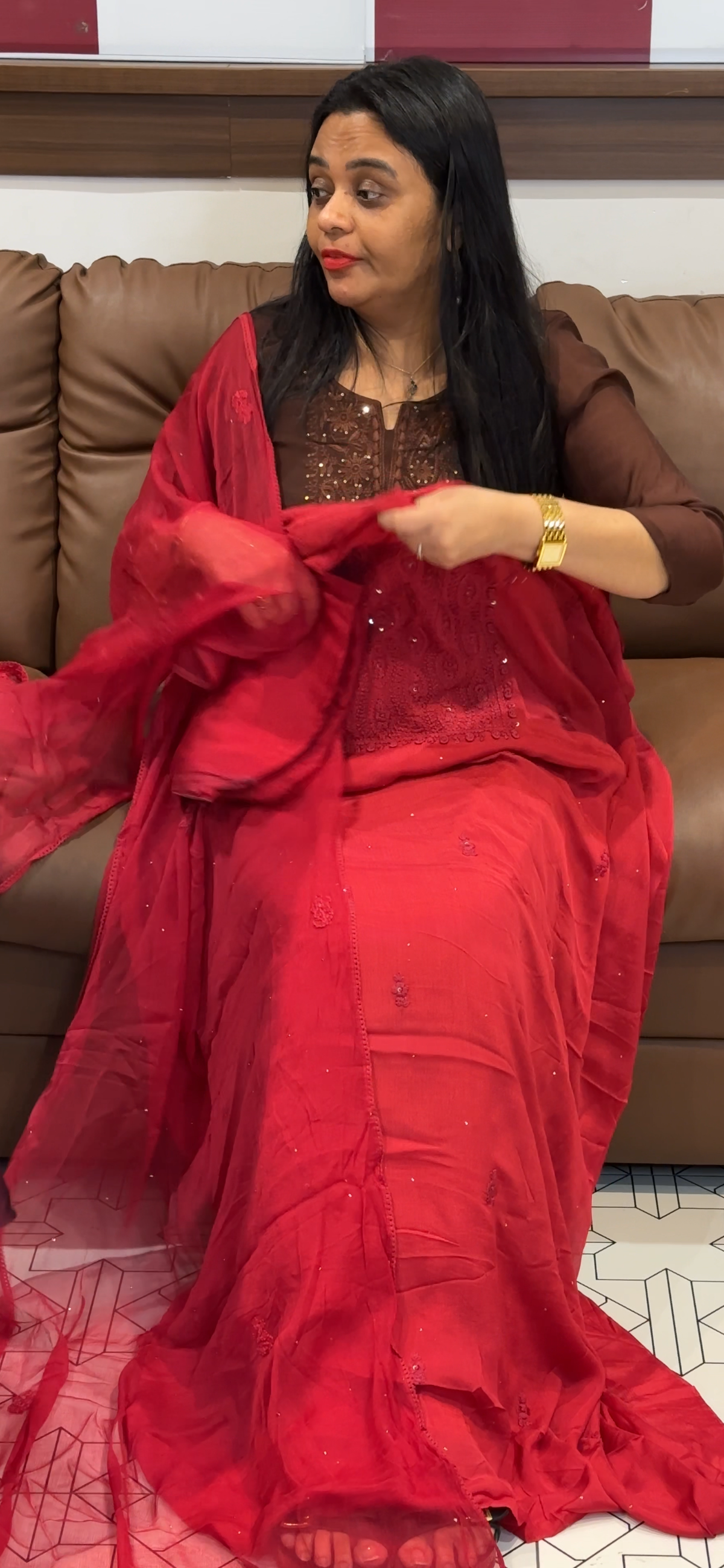 PLATINUM CHIFFON UNETITCHED SALWAR SUITS - IHA 35555