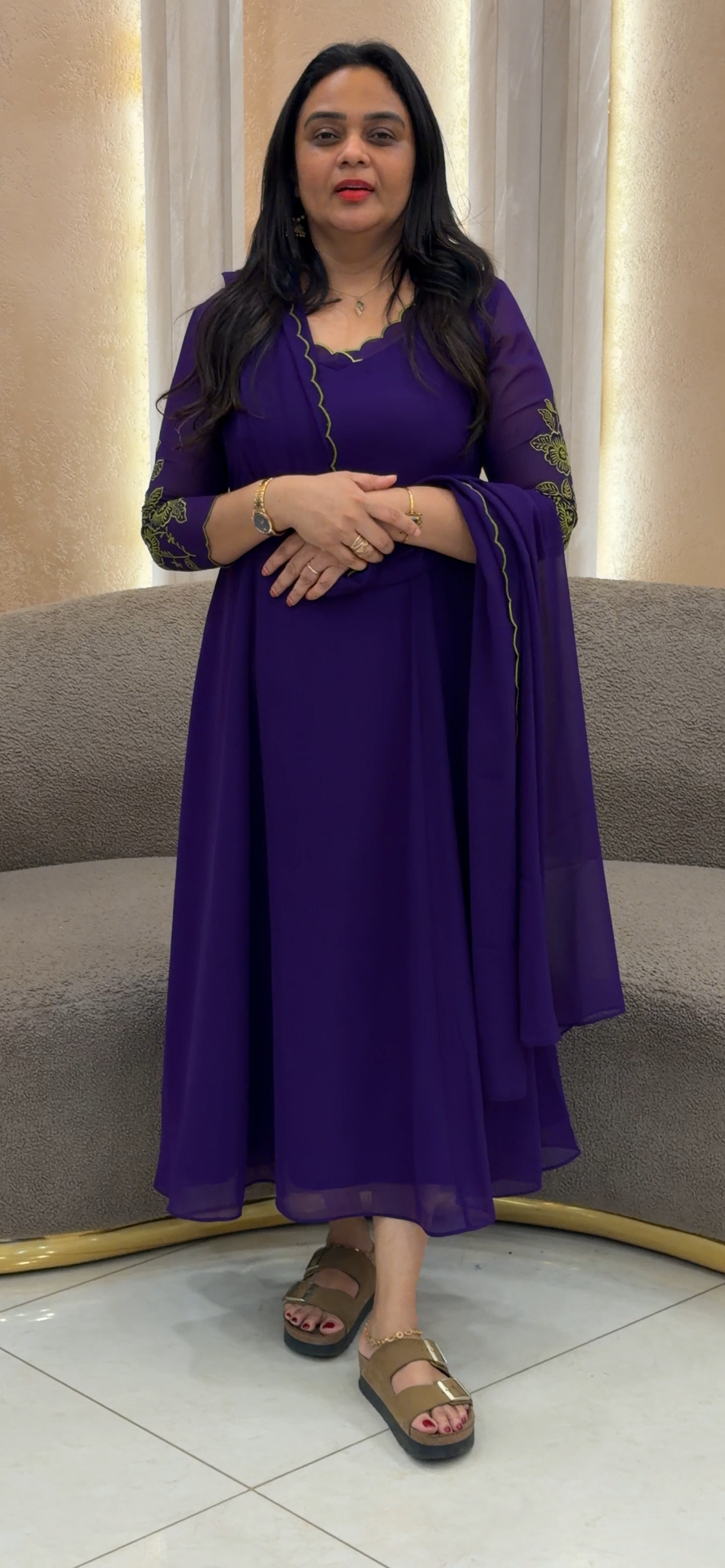 IHA'S IN-HOUSE SLITTED TOP AND DUPATTA - IHA 33570