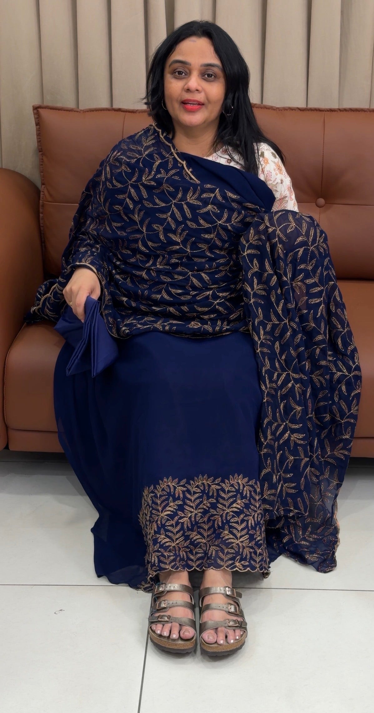 SEMI PARTY WEAR UNSTITCHED SALWAR SUITS - IHA 35869
