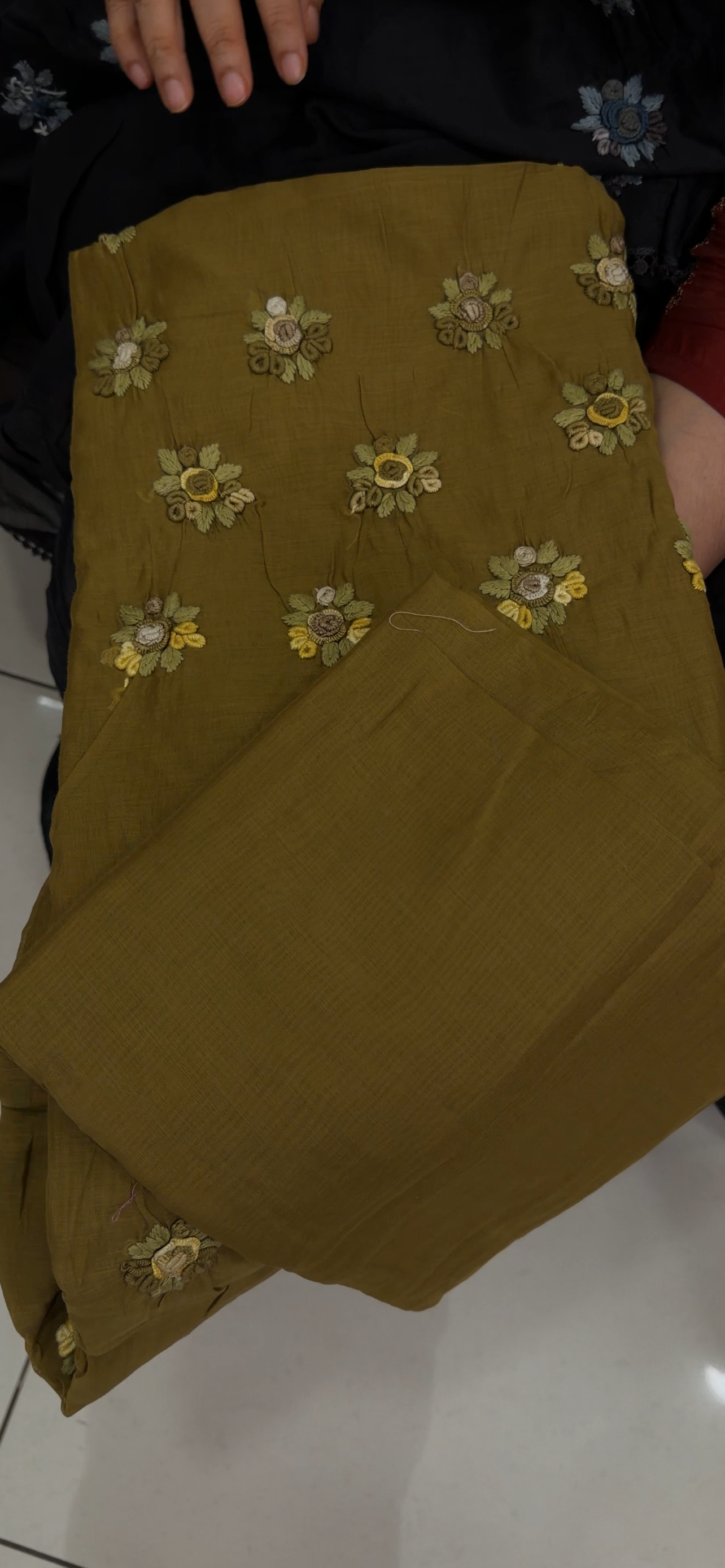 MALAI CHANDERI UNSTITCHED SALWAR SUITS - IHA 34707