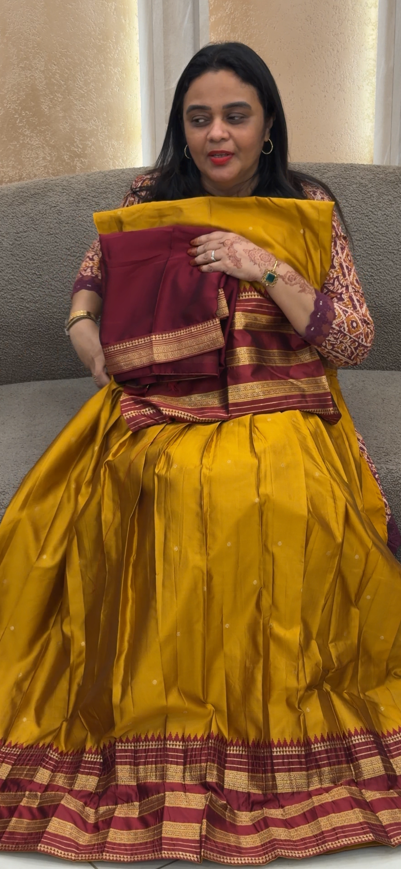 SEMI STITCHED DHAVANI SETS - IHA 33062