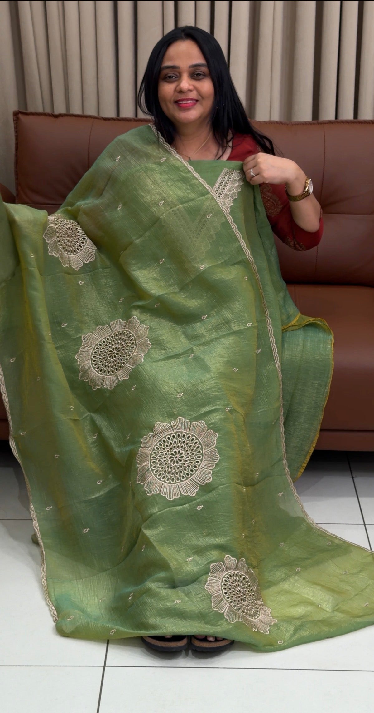 SEMI RAW SILK UNSTITCHED SALWAR SUITS - IHA 34704