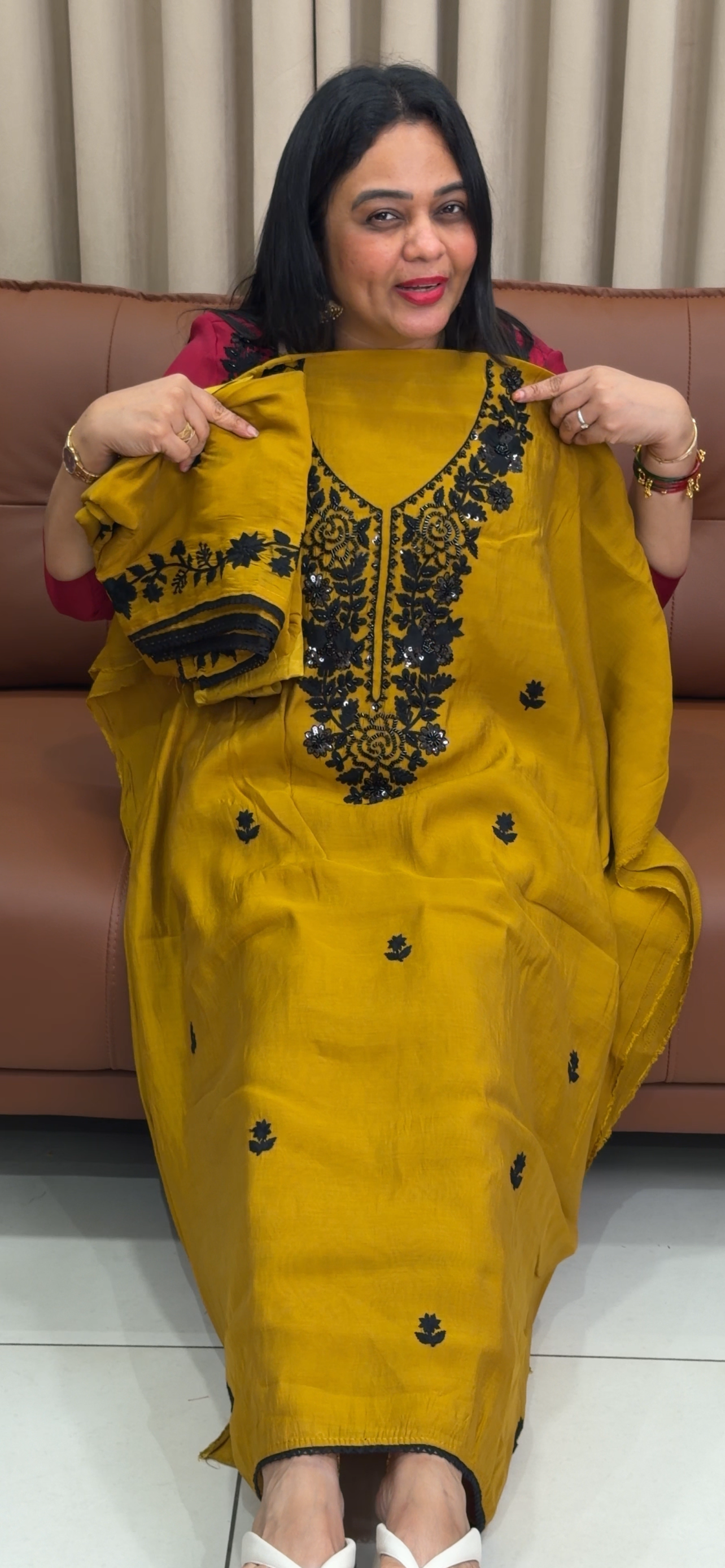 FORWARD HANDWORKED UNSTITCHED SALWAR SUITS - IHA 33849