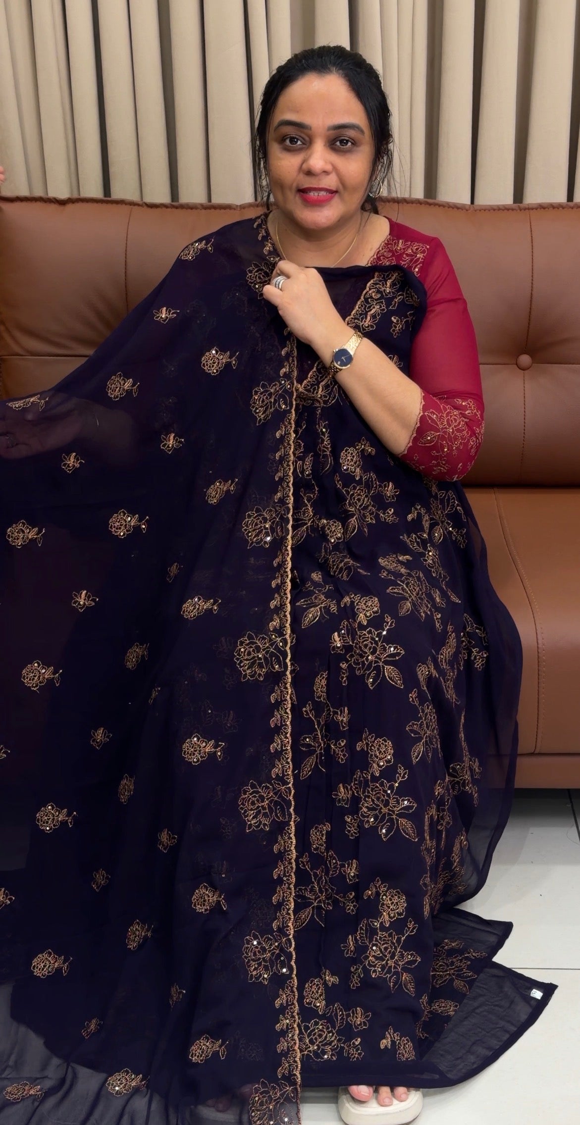 FAUX GEORGETTE UNSTITCHED SALWAR SUITS - IHA 34729