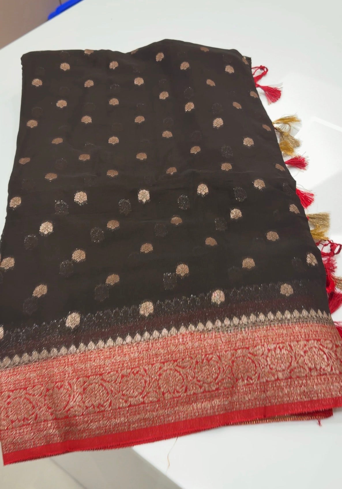 GEORGETTE BANARASI SAREES - IHA 34006