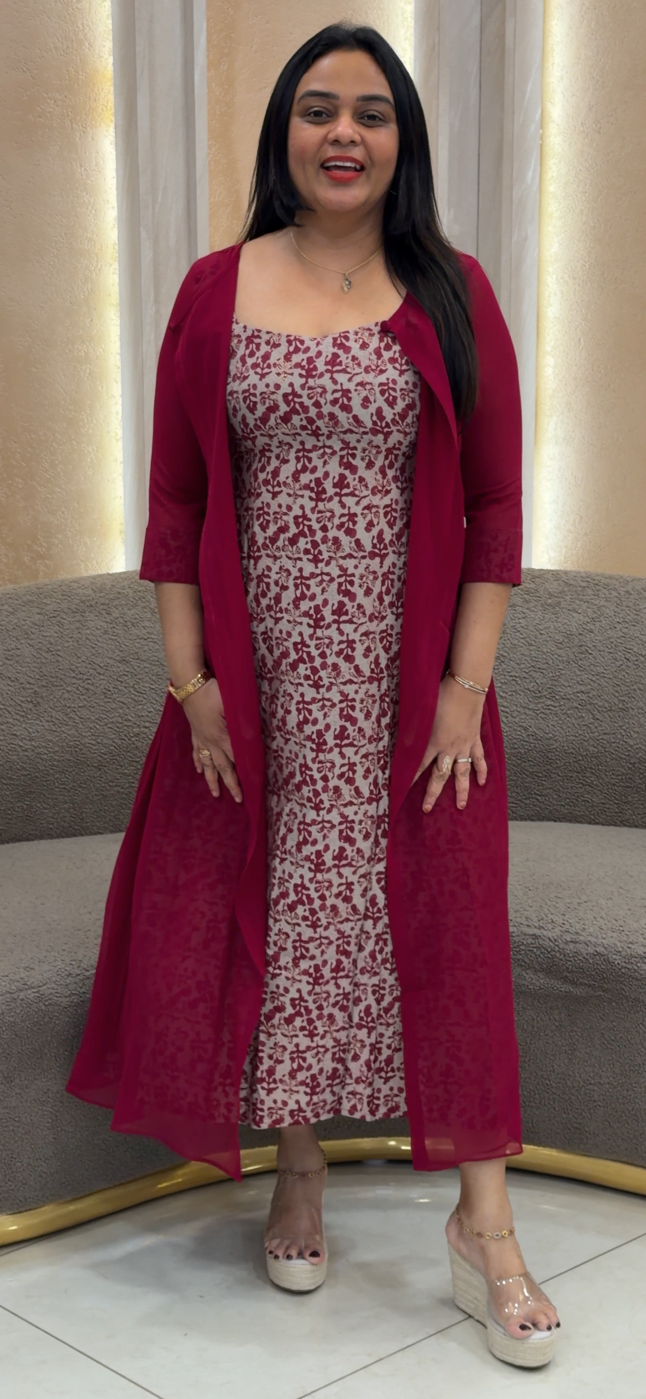 IHA'S IN-HOUSE PRINTED TOP AND JACKET  - IHA 32831