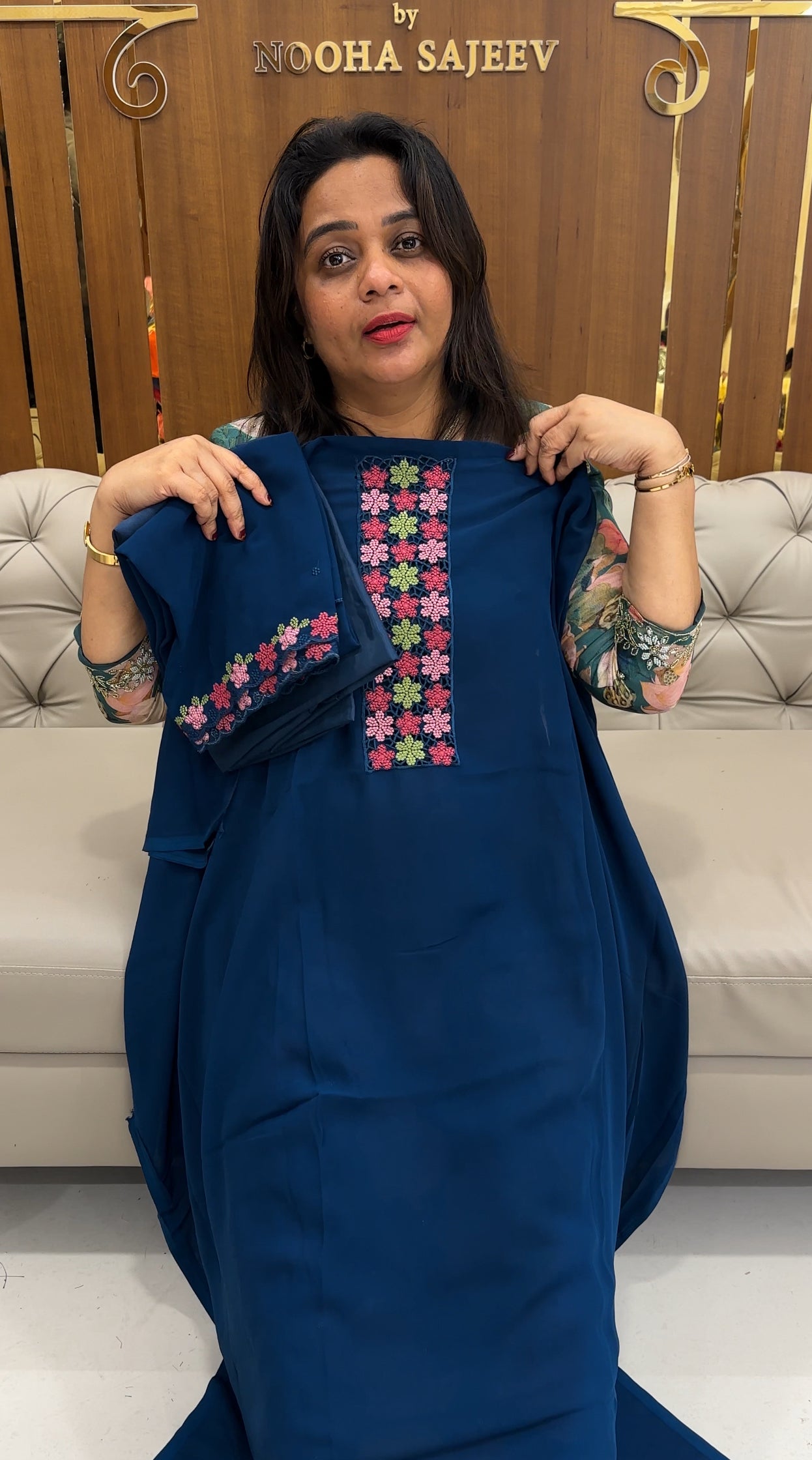 FAUX GEORGETTE UNSTITCHED SALWAR SUITS - IHA 25732