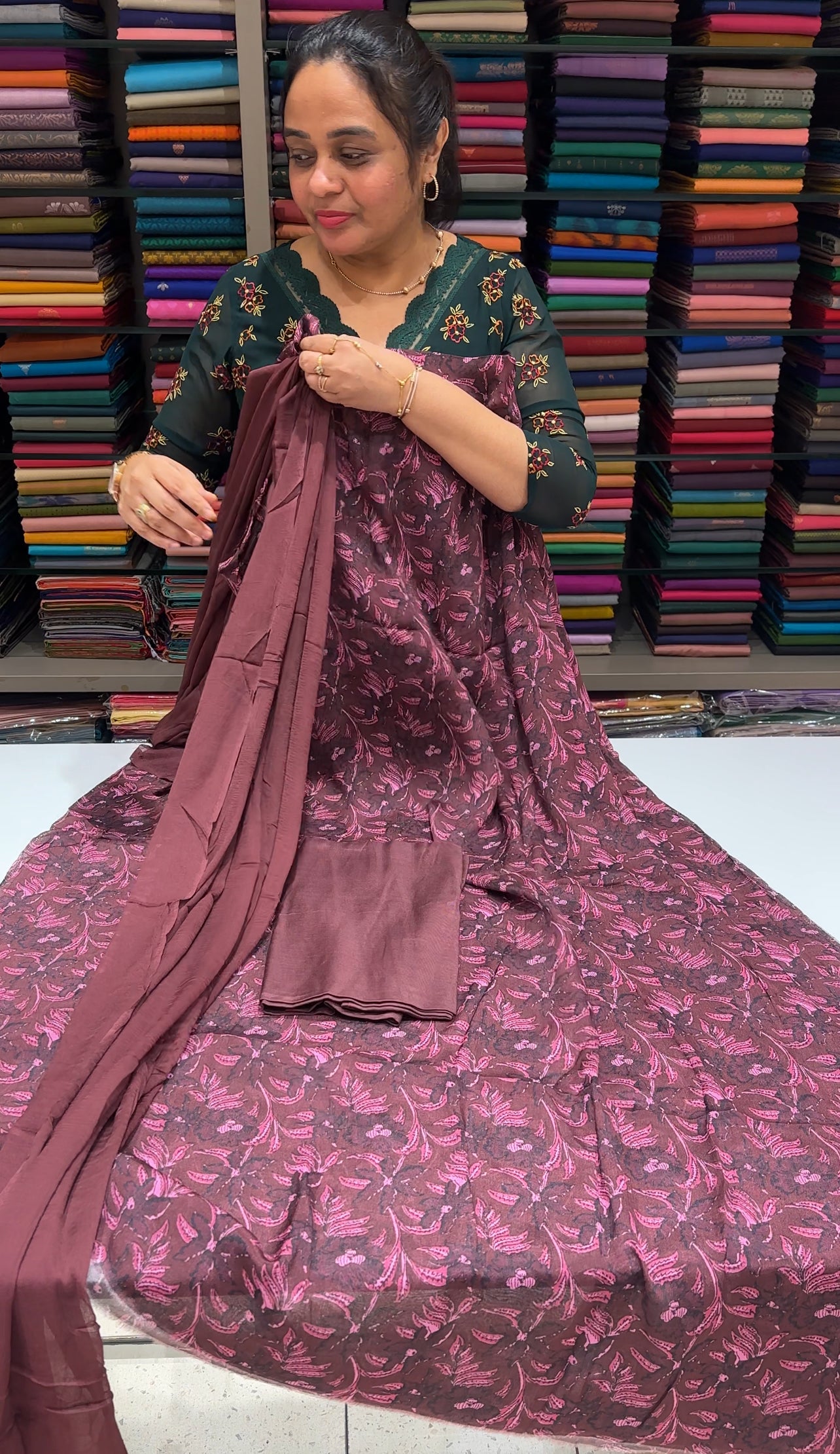 PLATINUM CHIFFON UNSTITCHED SALWAR SUITS - IHA 26509
