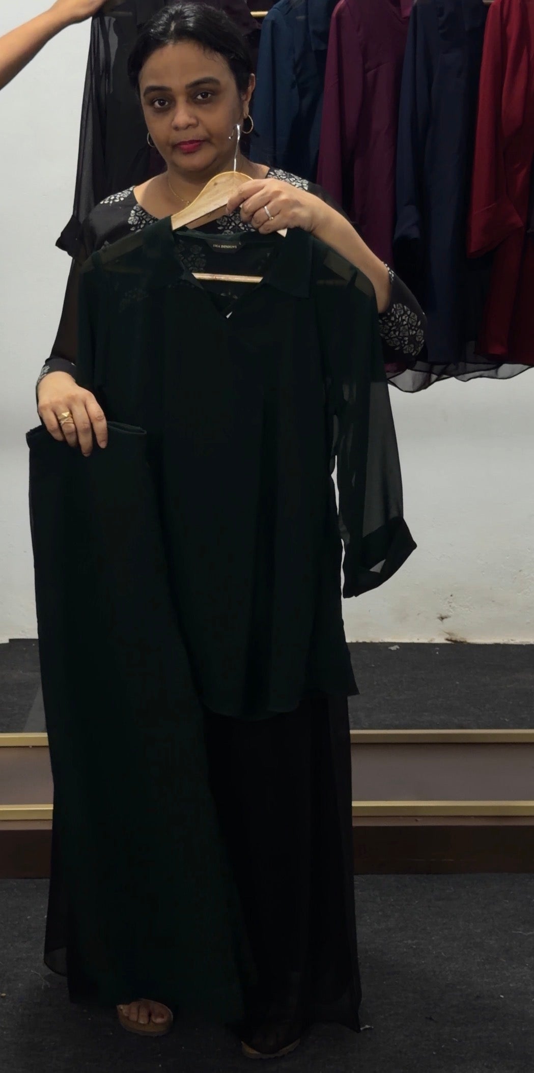 IHA'S IN-HOUSE GEORGETTE CO-ORDS SETS - IHA 36070