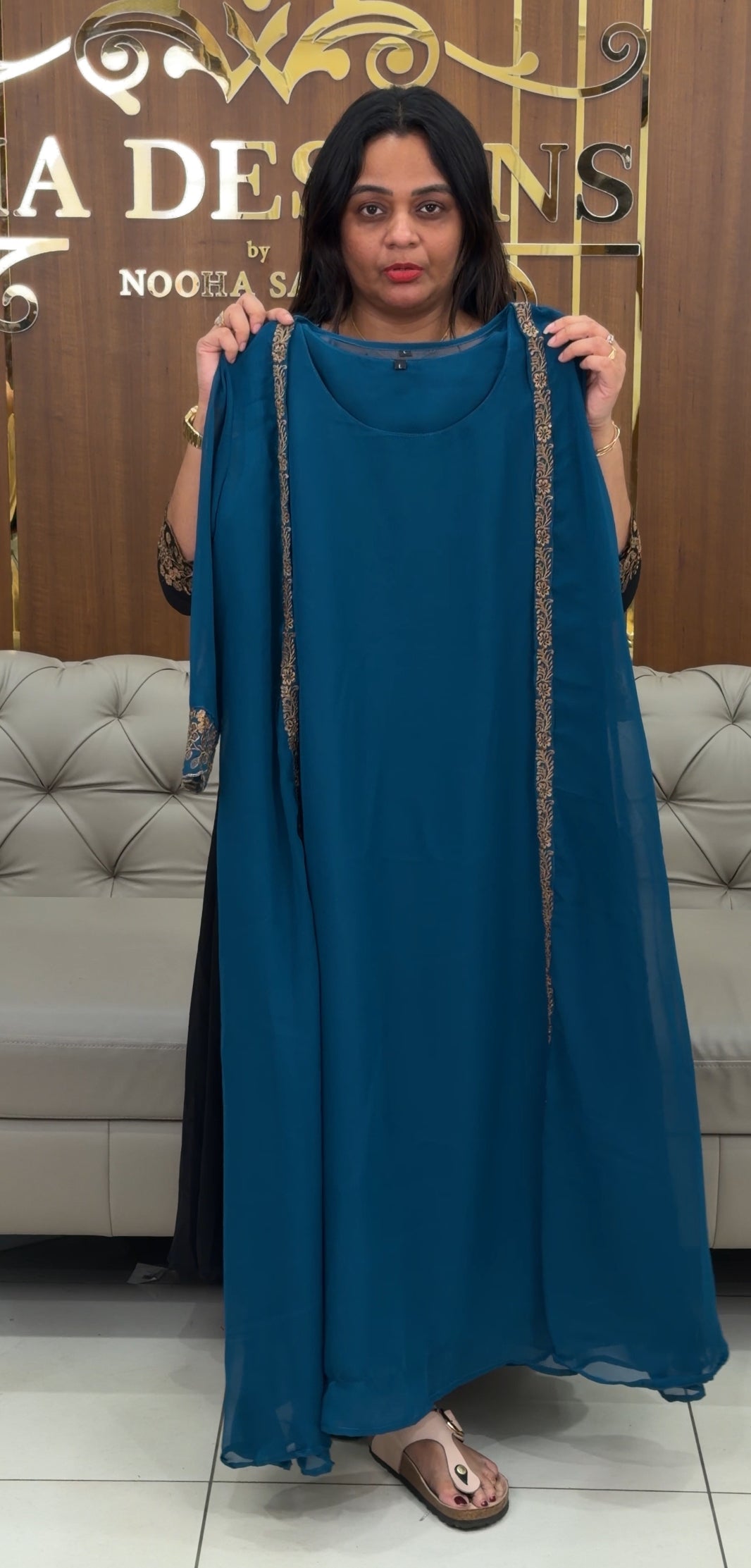 GEORGETTE ALINE TOP AND JACKET - IHA 29237