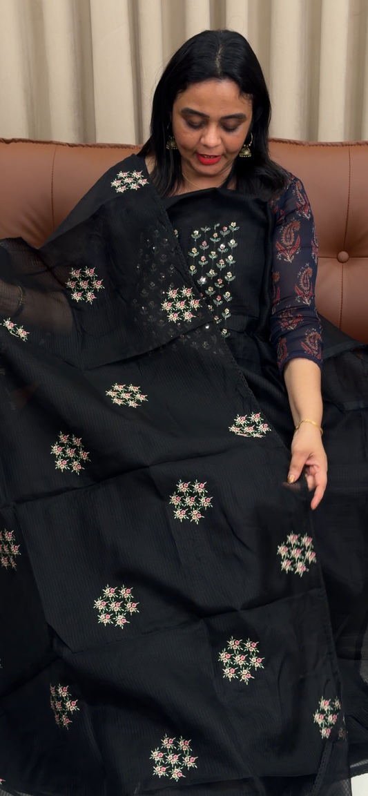 SILKY KOTA UNSTITCHED SALWAR SUITS - IHA 33587