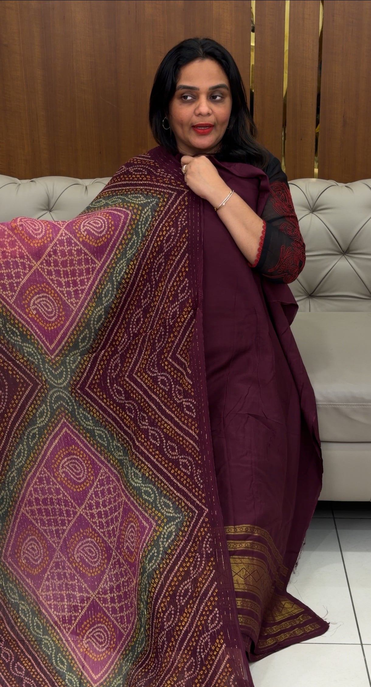 MUL CHANDERI UNSTITCHED SALWAR SUITS - IHA 30926