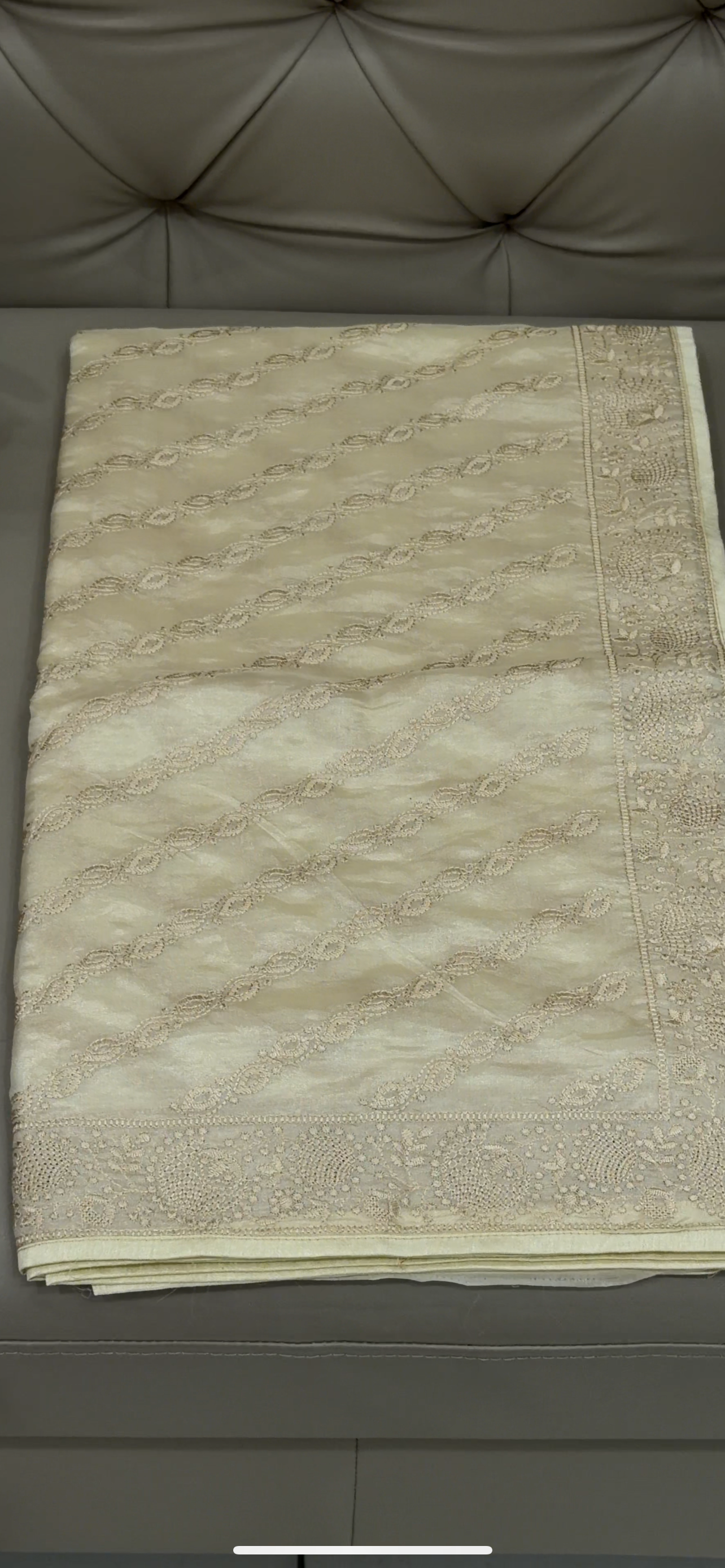 ORGANZA CHIKANKARI SAREES - IHA 28849