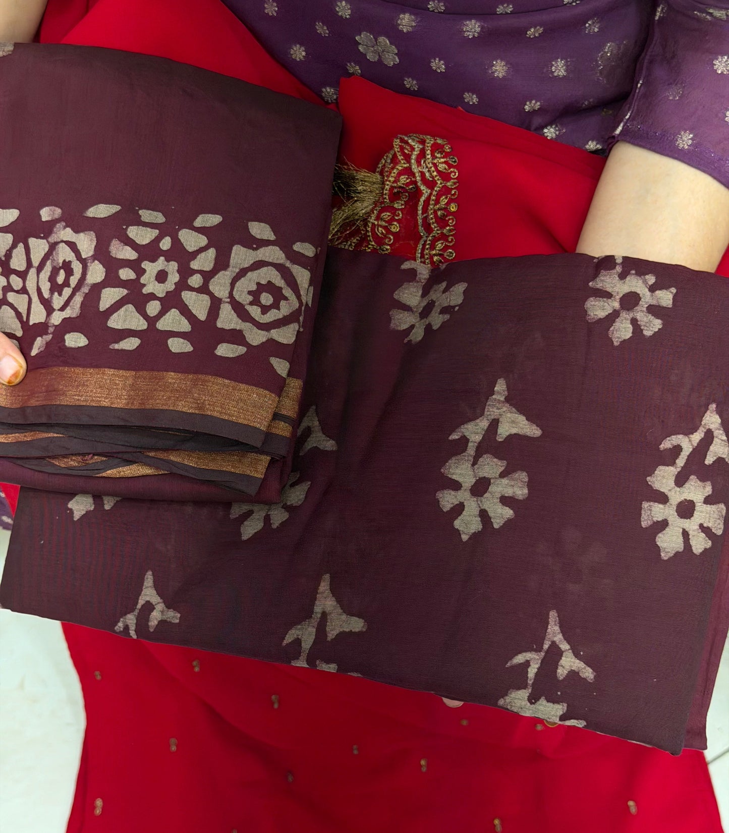 BATIK PRINTED UNSTITCHED SALWAR SUITS - IHA 32858