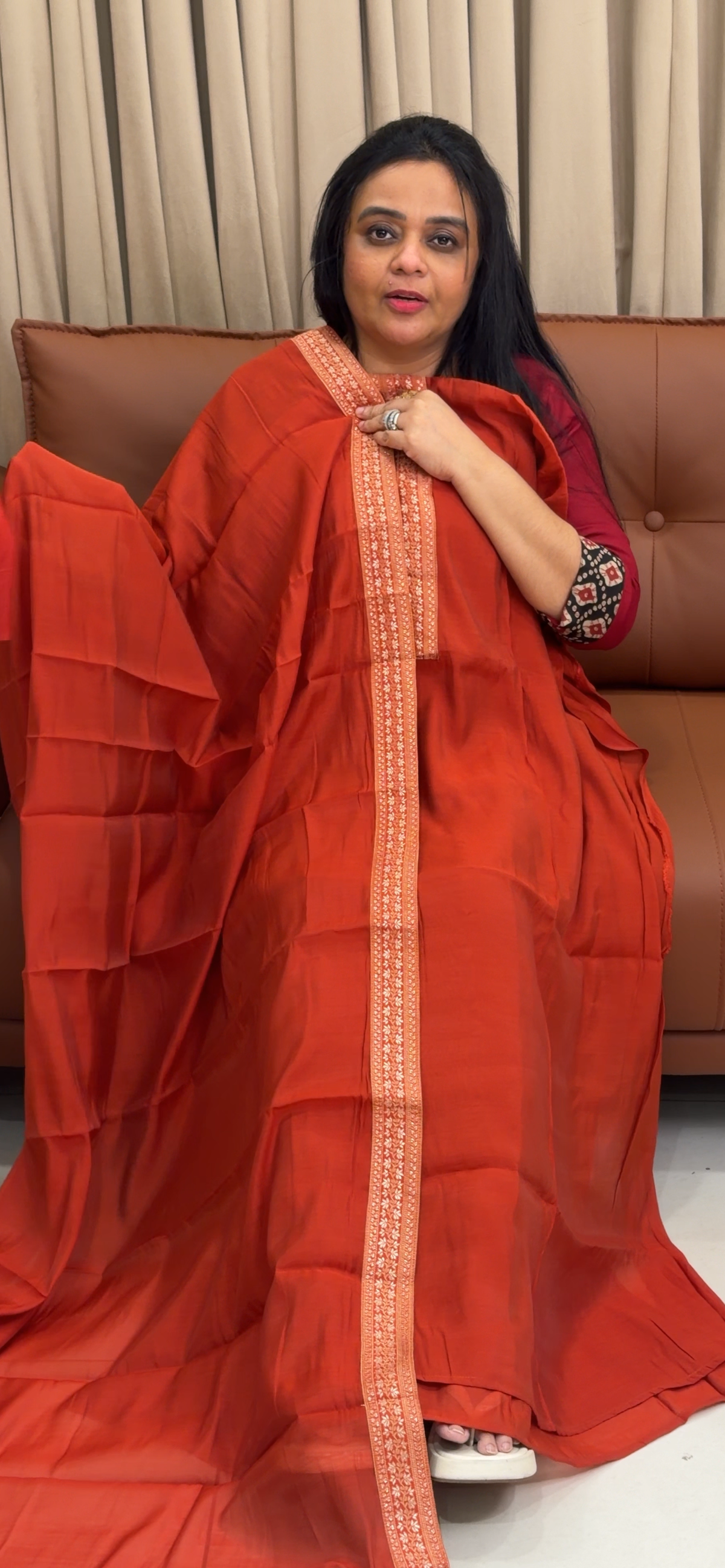 MALAI CHANDERI UNSTITCHED SALWAR SUITS - IHA 35139