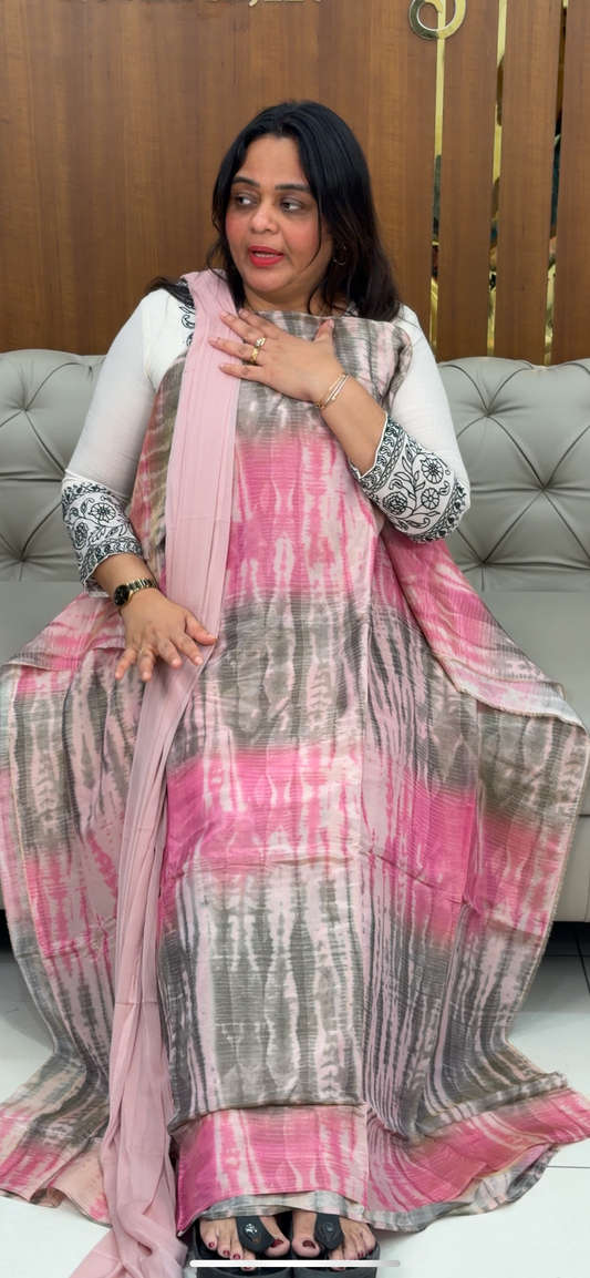 TISSUE UNSTITCHED SALWAR SUITS - IHA 28928