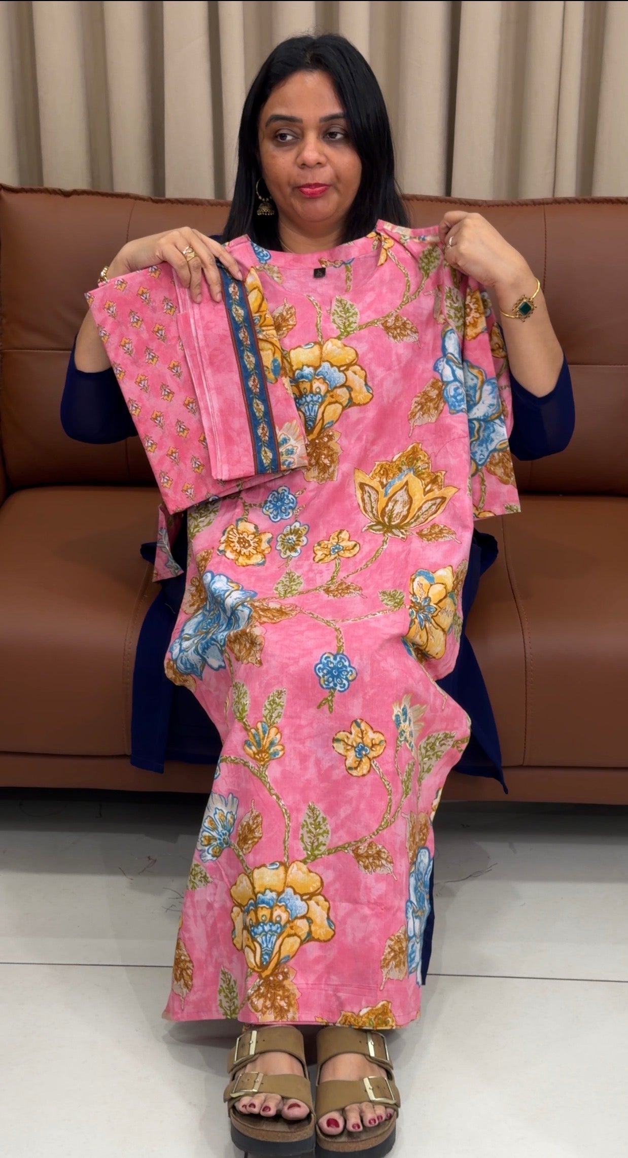 PRINTED COTTON TOP,BOTTOM AND DUPATTA - IHA 33631