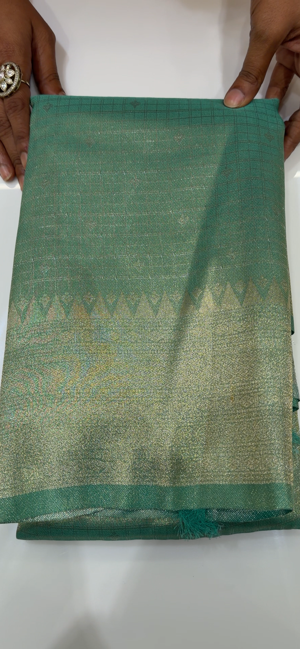 SEMI TISSUE SAREES - IHA 35152