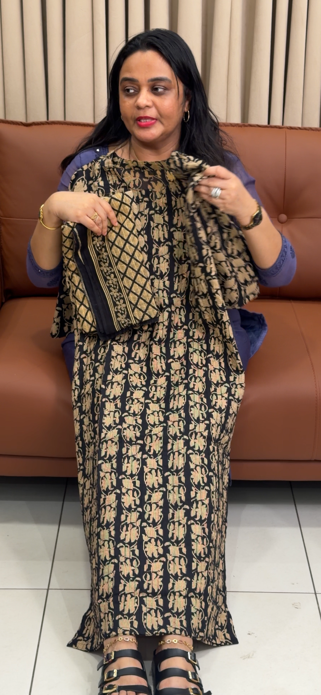 COTTON TOP, BOTTOM AND DUPATTA - IHA 34887