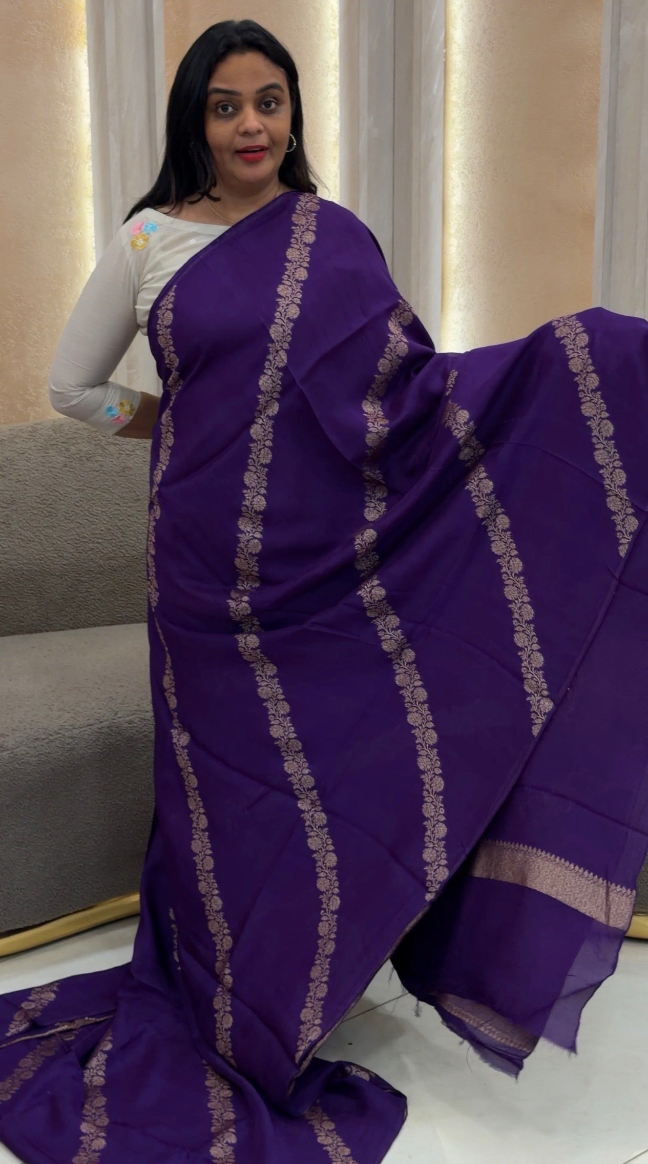 SEMI BANARASI SAREES - IHA 32946