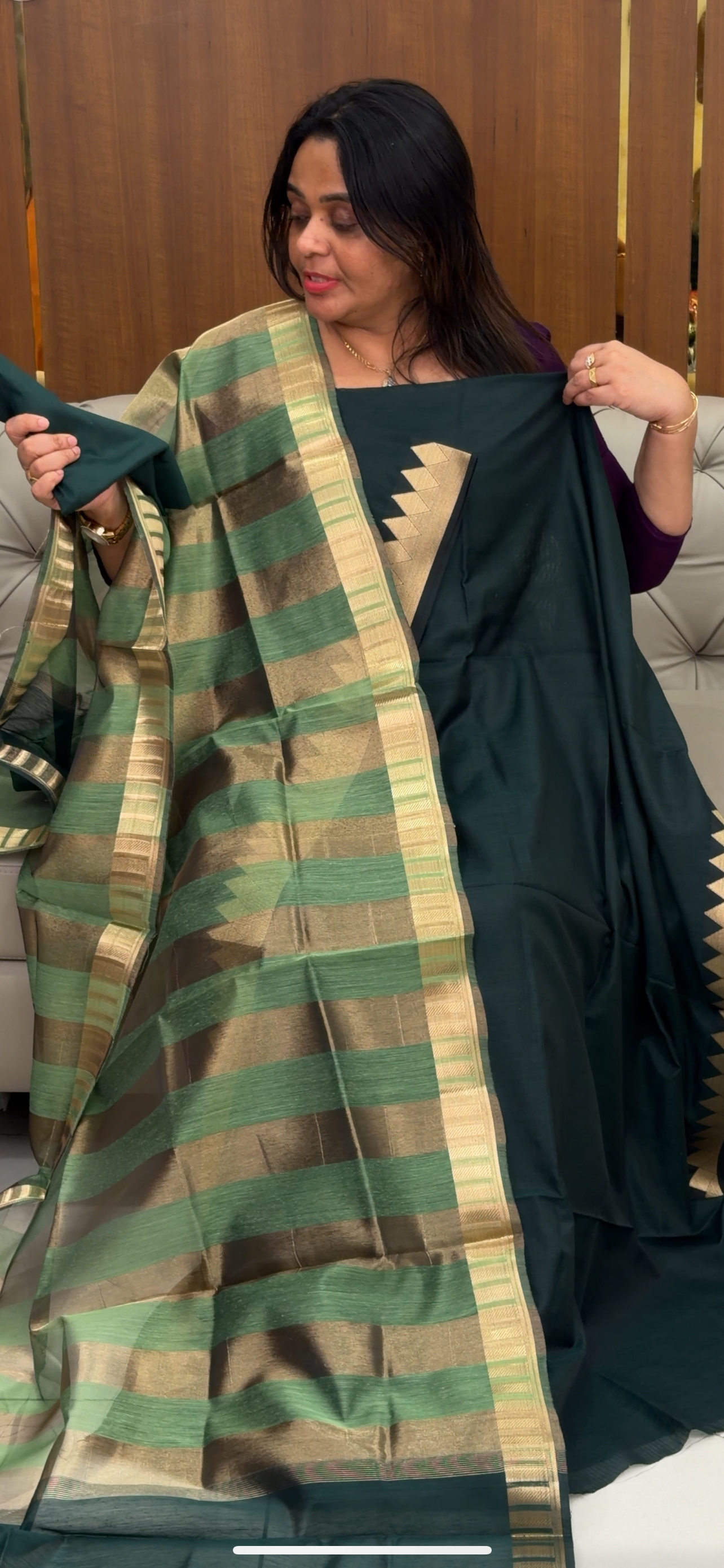 MUL CHANDERI UNSTITCHED SALWAR SUITS - IHA 29192