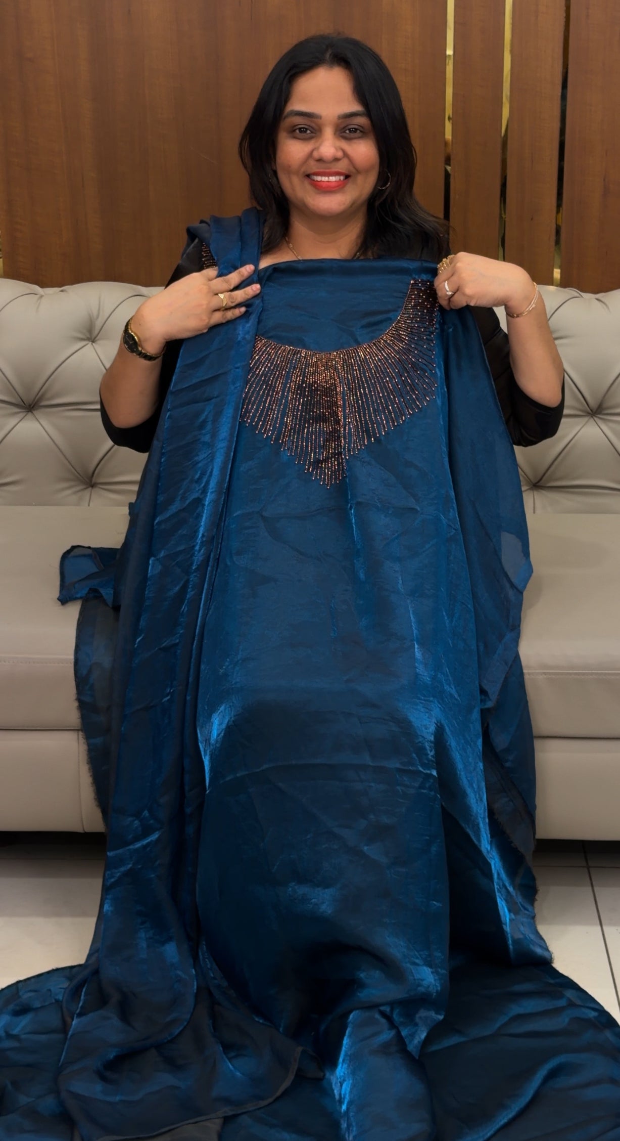 FORWARD VELVET ORGANZA TOP,BOTTOM AND DUPATTA - IHA 30657