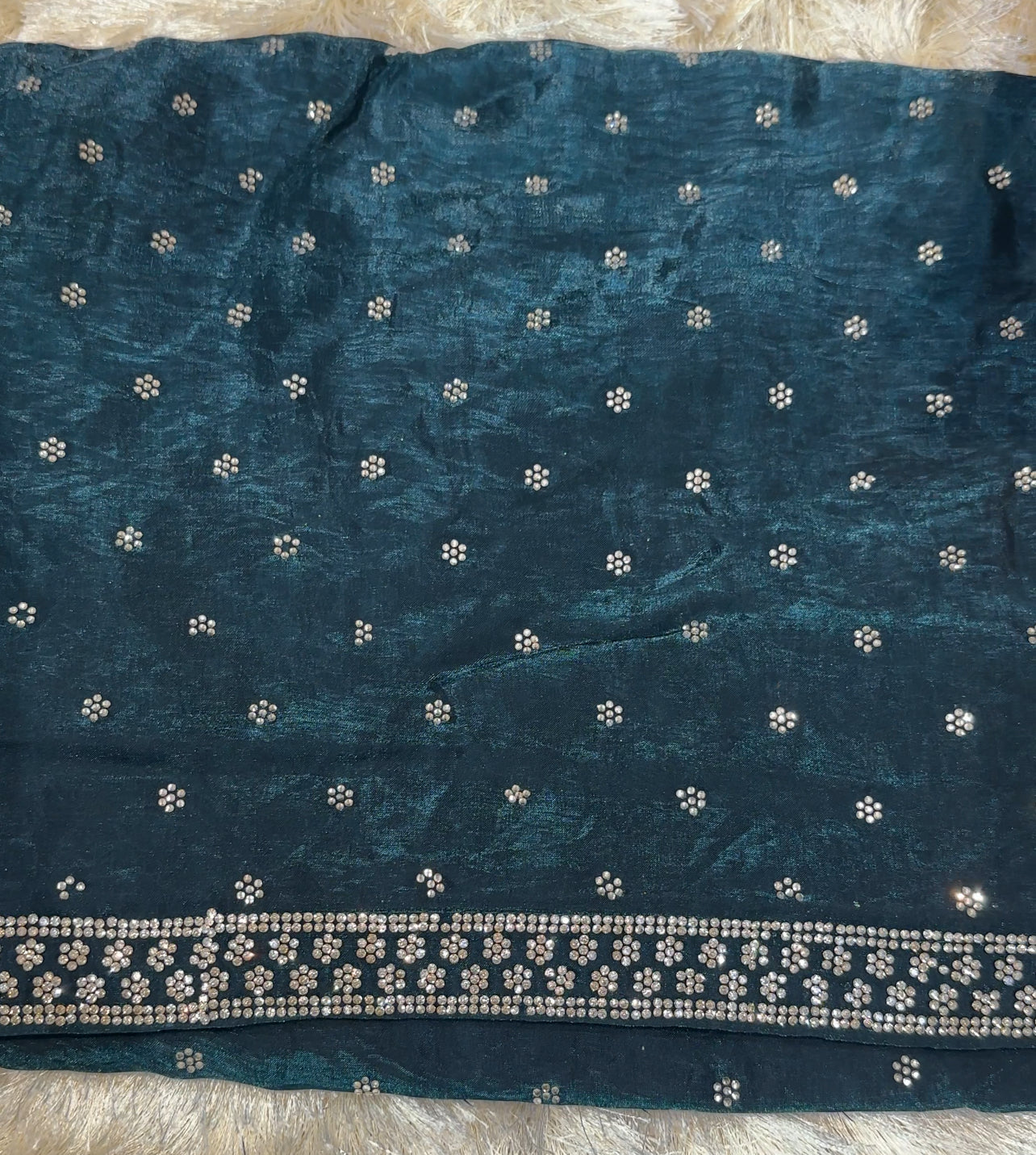 VELVET ORGANZA SAREES - IHA 28875