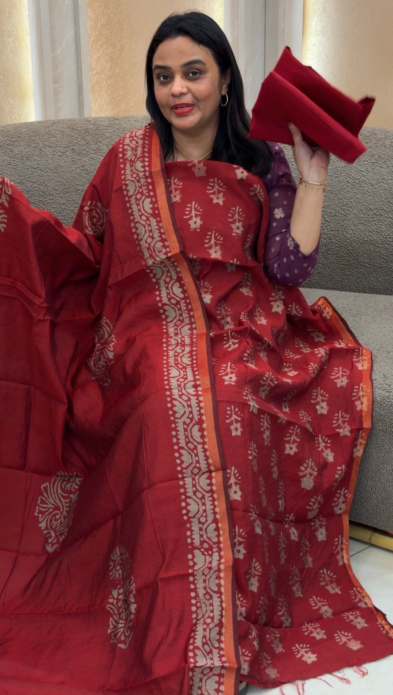 BATIK PRINTED UNSTITCHED SALWAR SUITS - IHA 32858