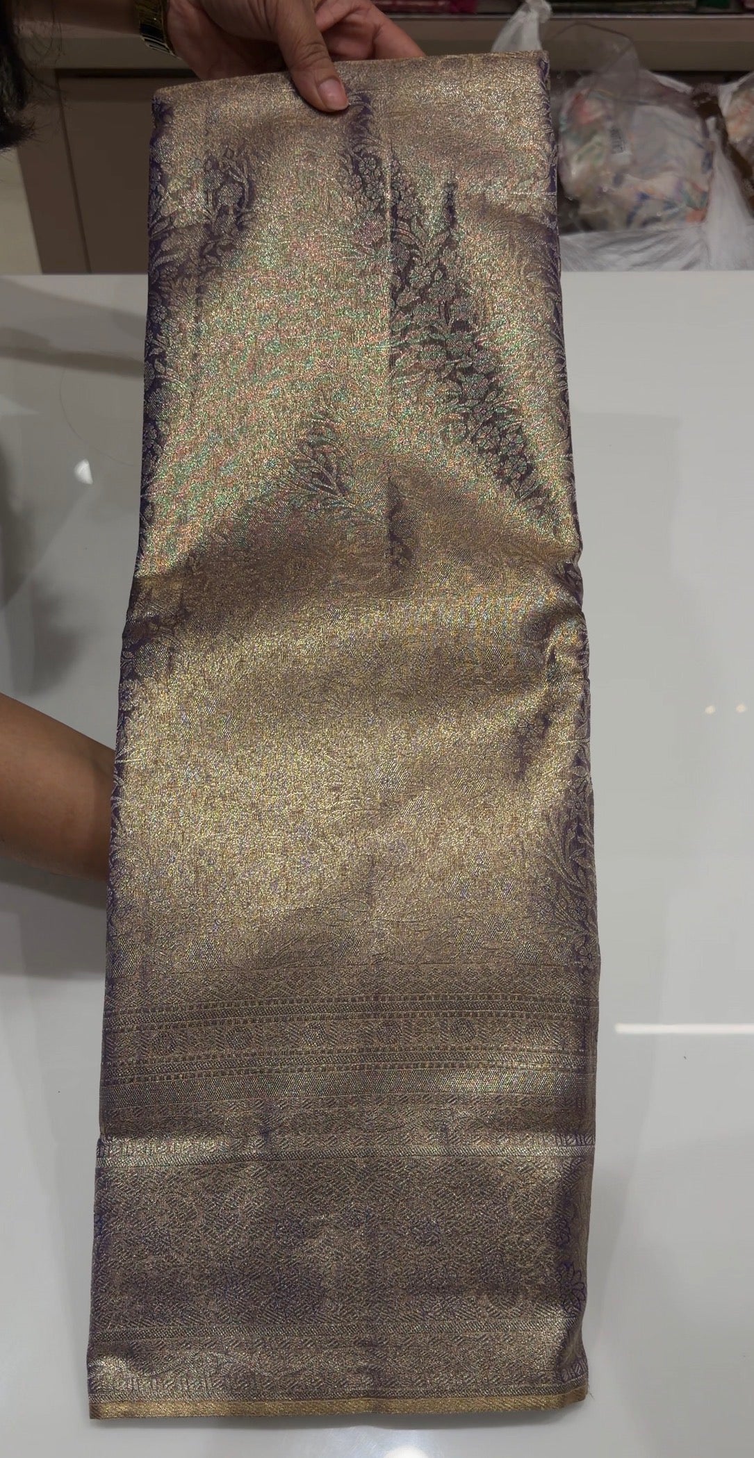 SEMI TISSUE SAREES - IHA 35821