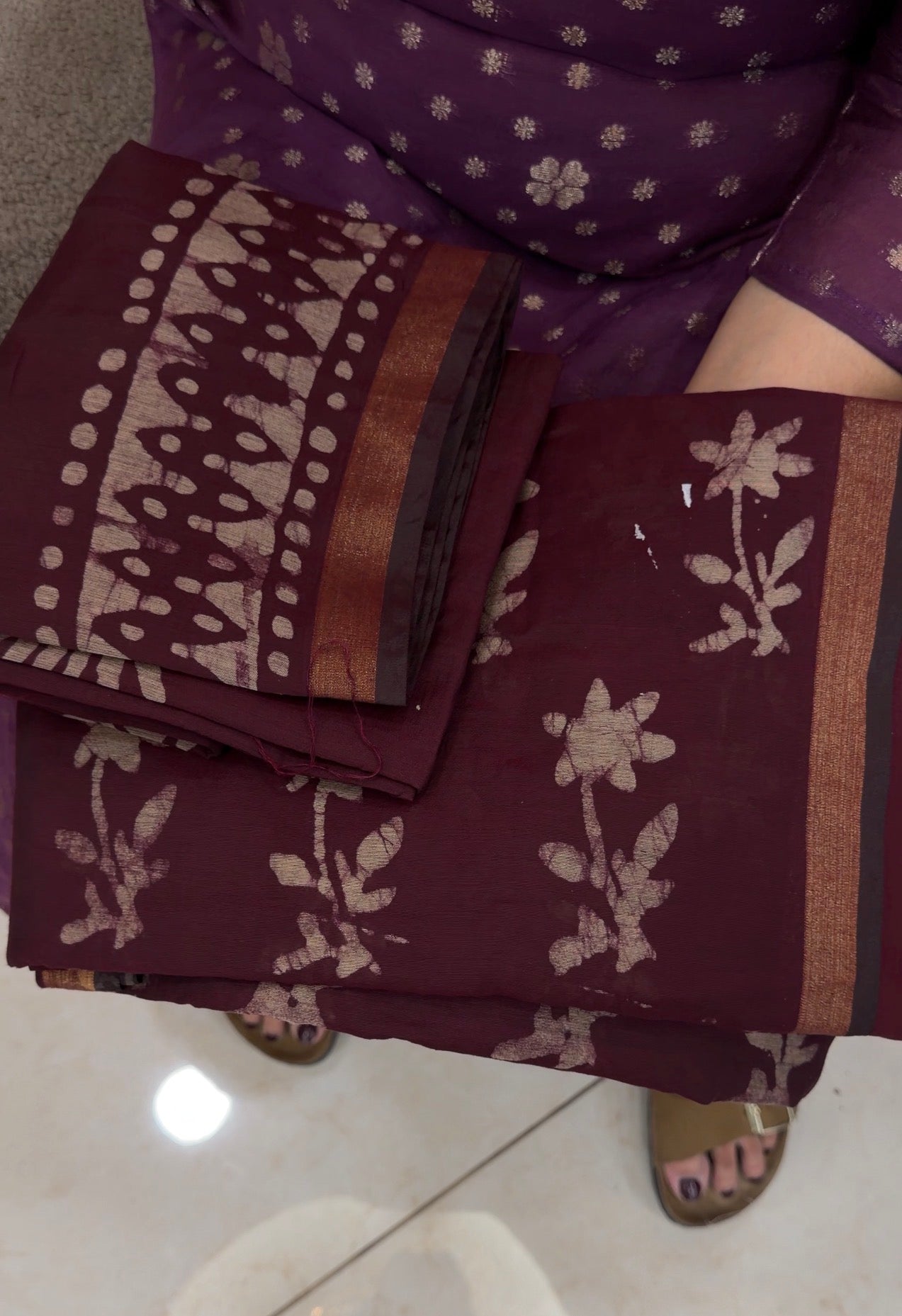 BATIK PRINTED UNSTITCHED SALWAR SUITS - IHA 32858