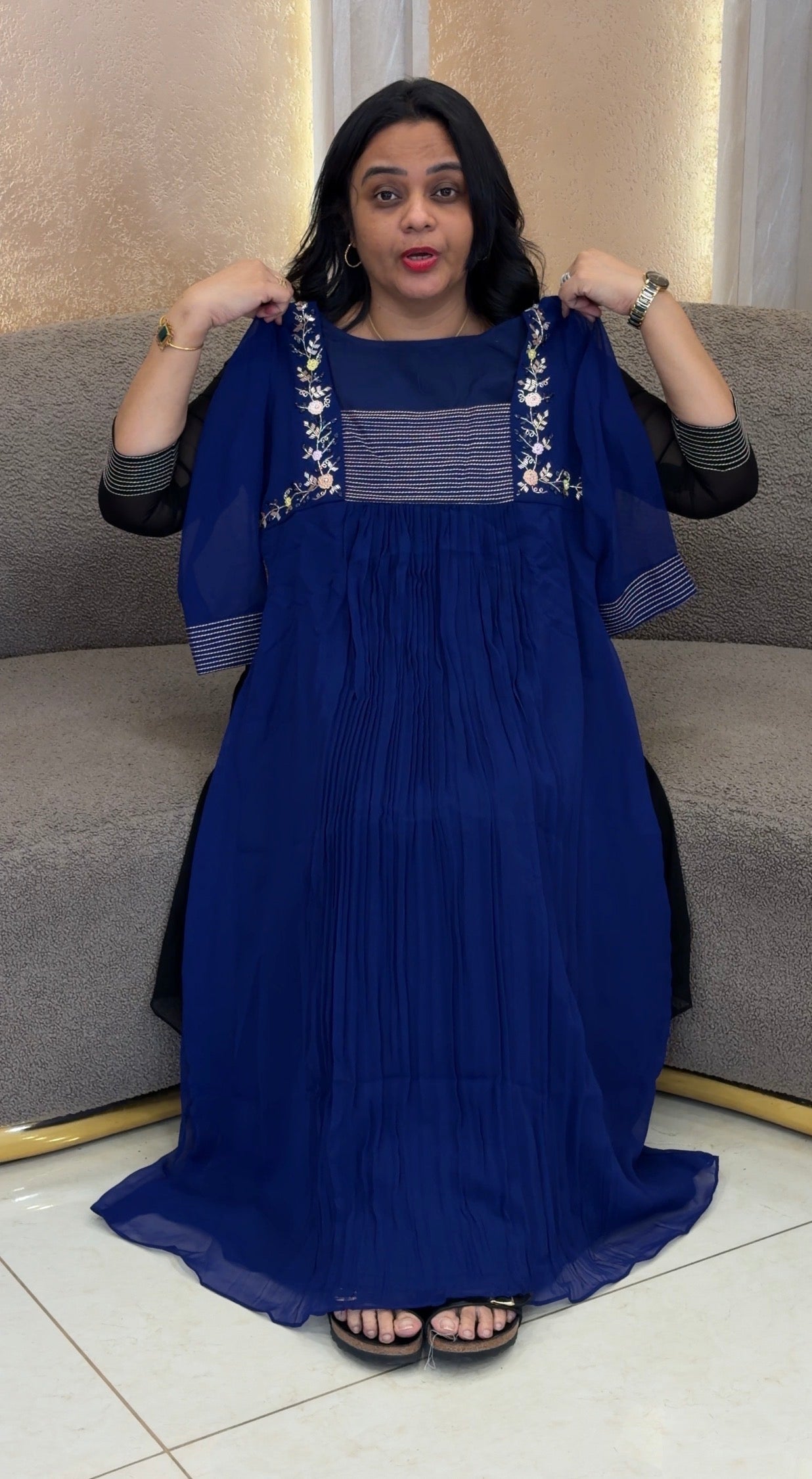 IHA'S IN-HOUSE GEORGETTE ALINE TOPS - IHA 35144