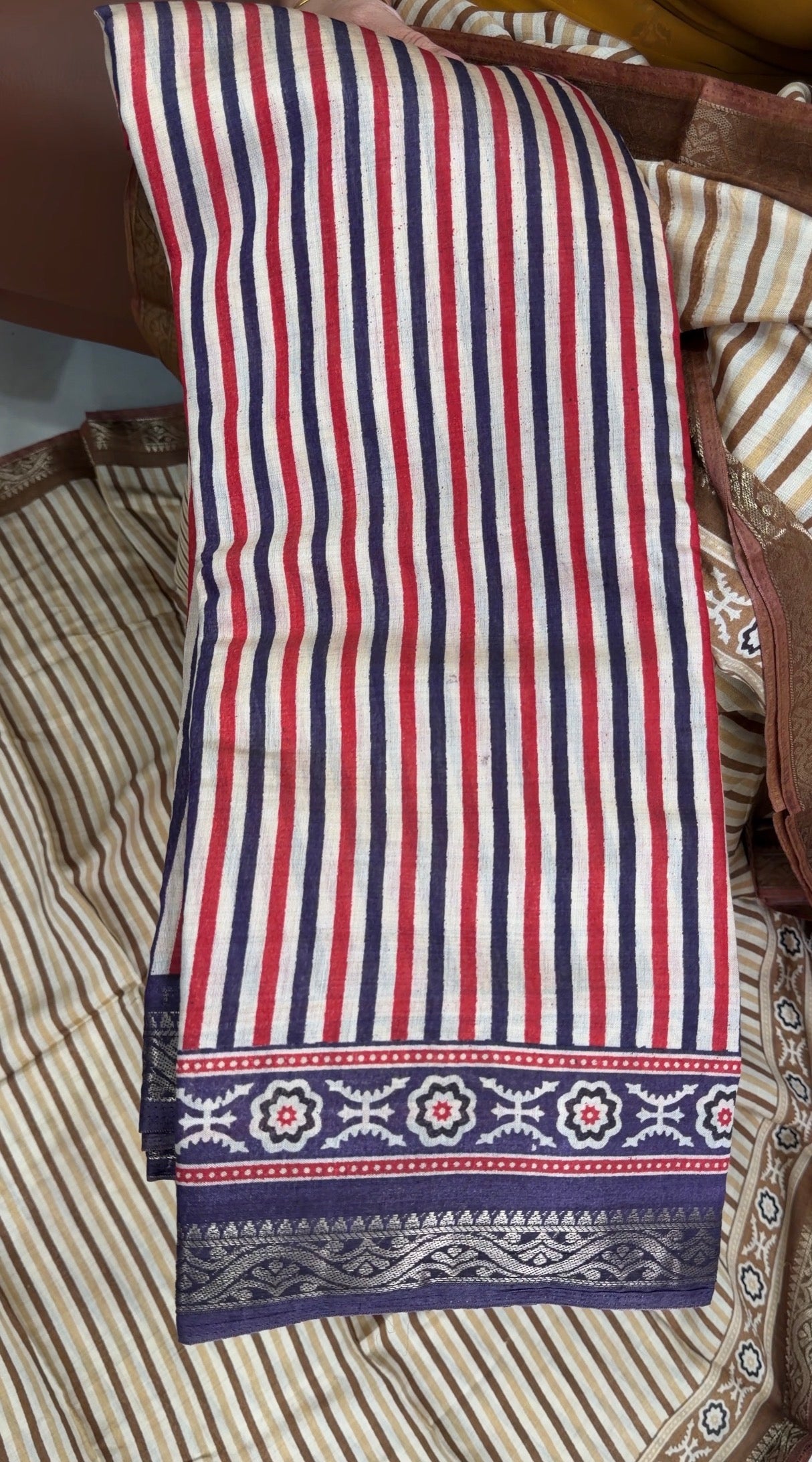 MUL CHANDERI SAREES - IHA 34398